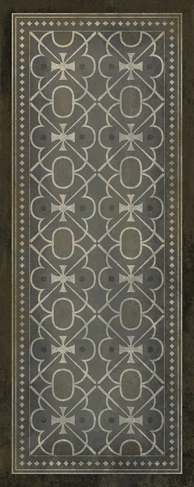 Pattern 05 "The River Thames" Vinyl Floorcloth - Spicher & Co.