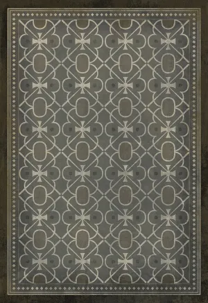 Pattern 05 "The River Thames" Vinyl Floorcloth - Spicher & Co.