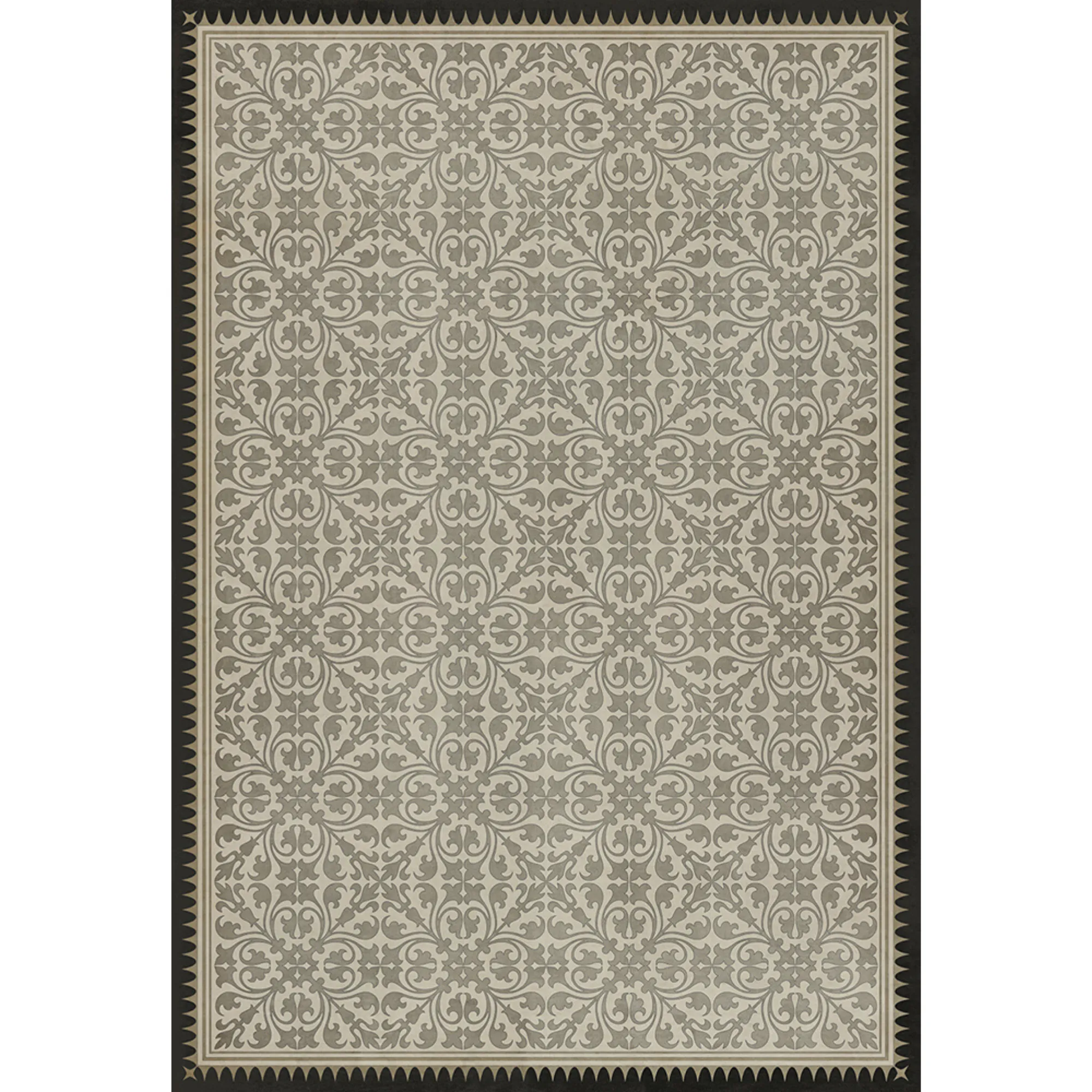 Pattern 21 "The White Knight" Vinyl Floorcloth - Spicher & Co.