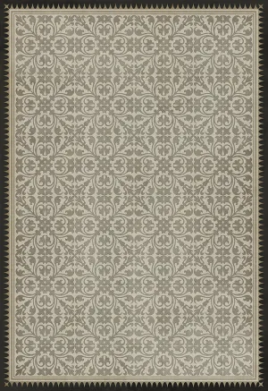 Pattern 21 "The White Knight" Vinyl Floorcloth - Spicher & Co.