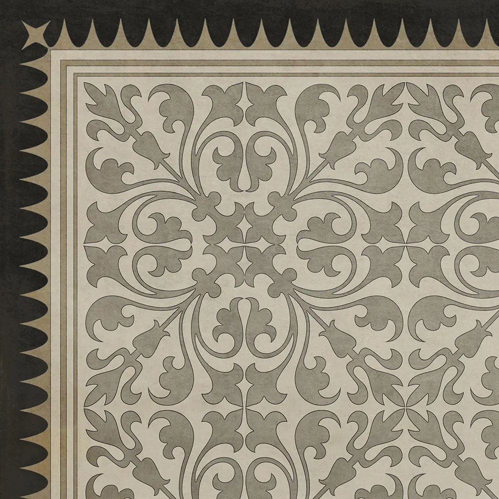 Pattern 21 "The White Knight" Vinyl Floorcloth - Spicher & Co.