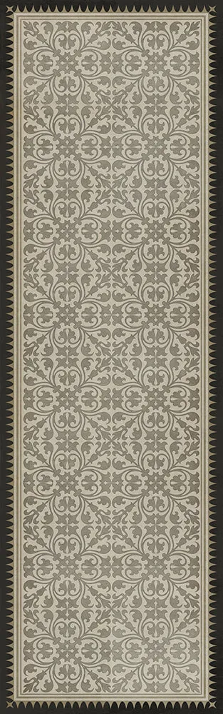 Pattern 21 "The White Knight" Vinyl Floorcloth - Spicher & Co.