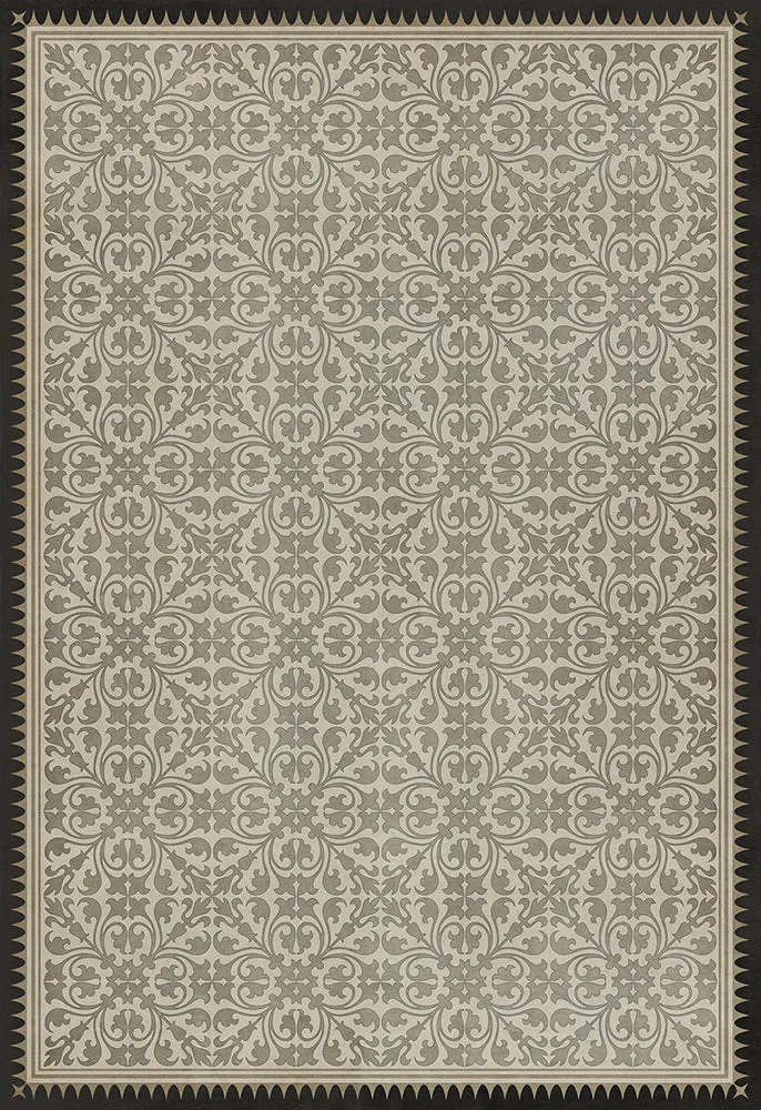 Pattern 21 "The White Knight" Vinyl Floorcloth - Spicher & Co.
