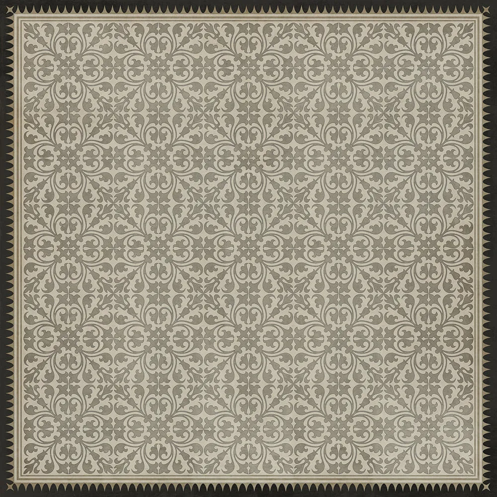 Pattern 21 "The White Knight" Vinyl Floorcloth - Spicher & Co.