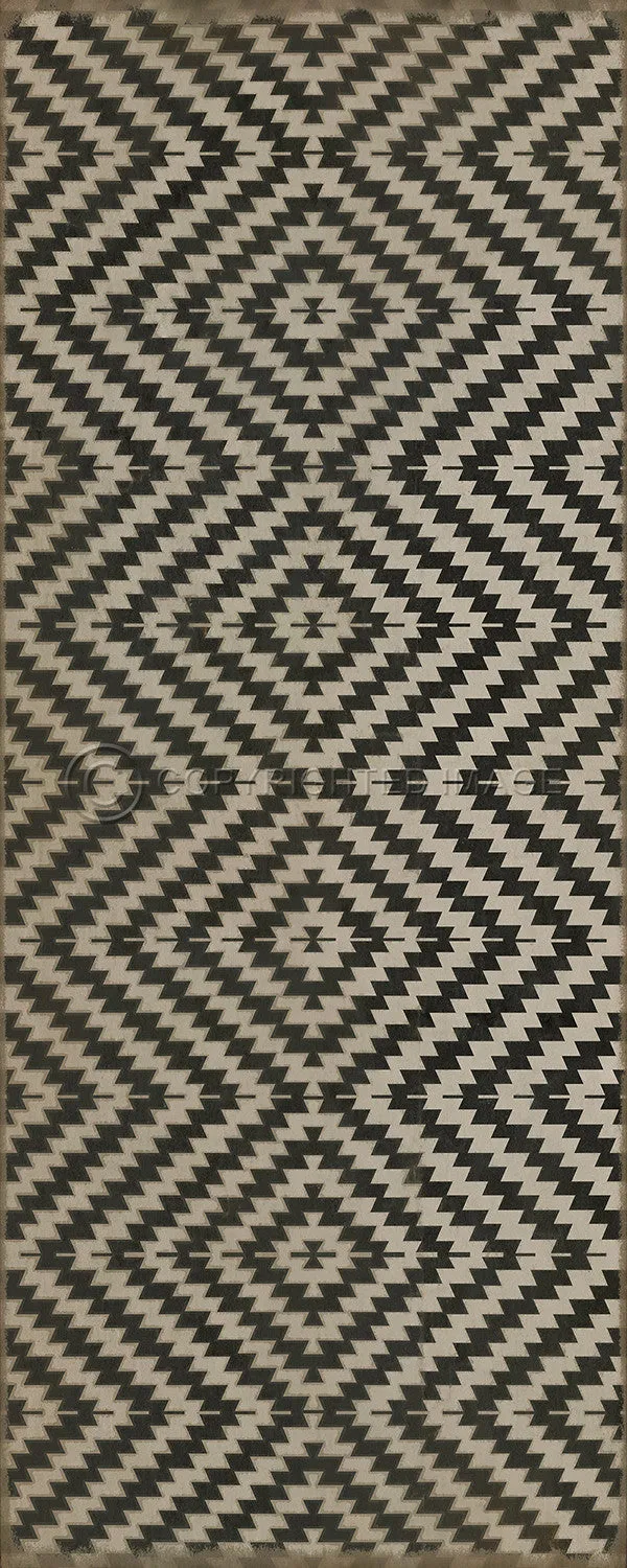 Pattern 63 "Doplar Effect" Vinyl Floorcloth - Spicher & Co.