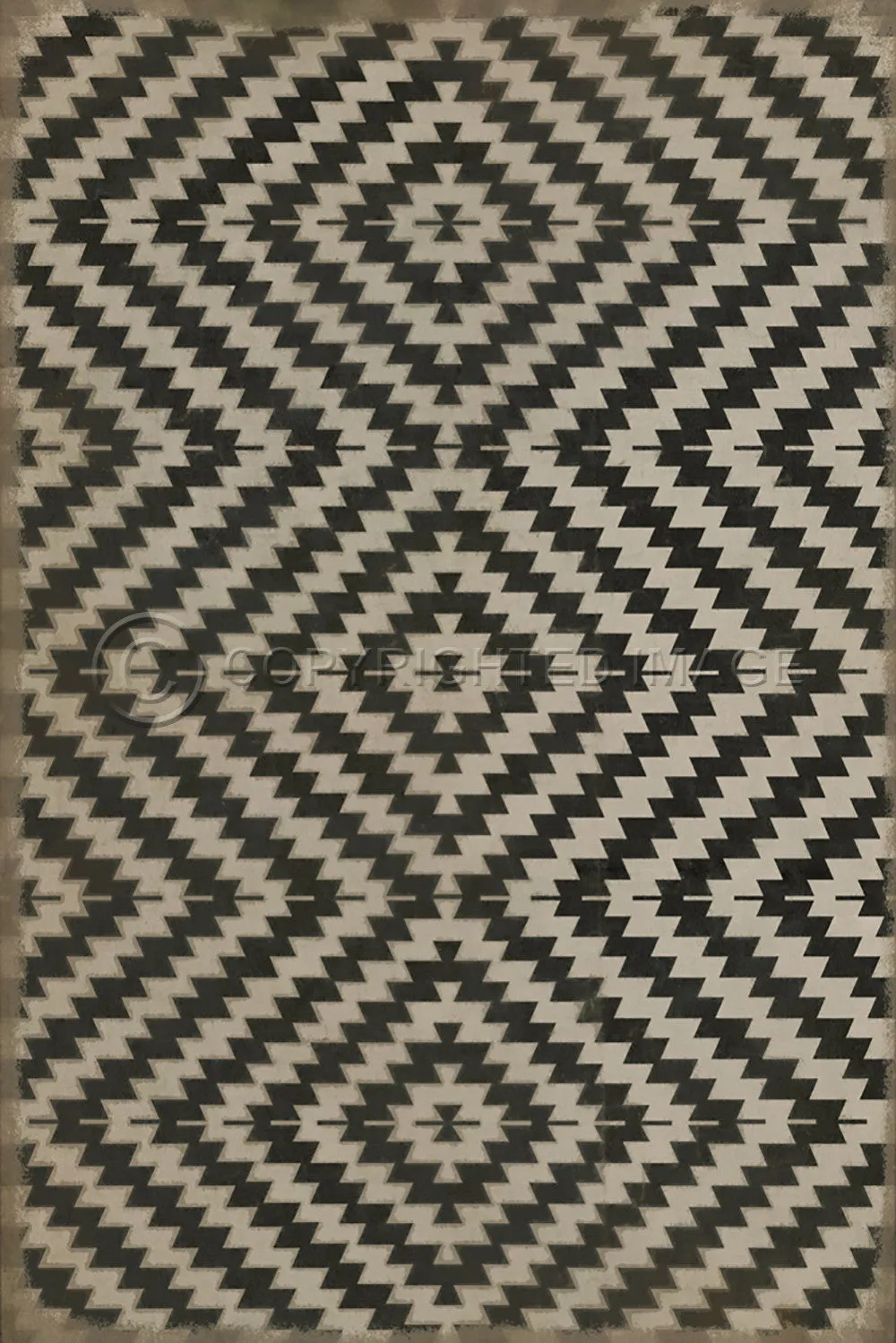 Pattern 63 "Doplar Effect" Vinyl Floorcloth - Spicher & Co.