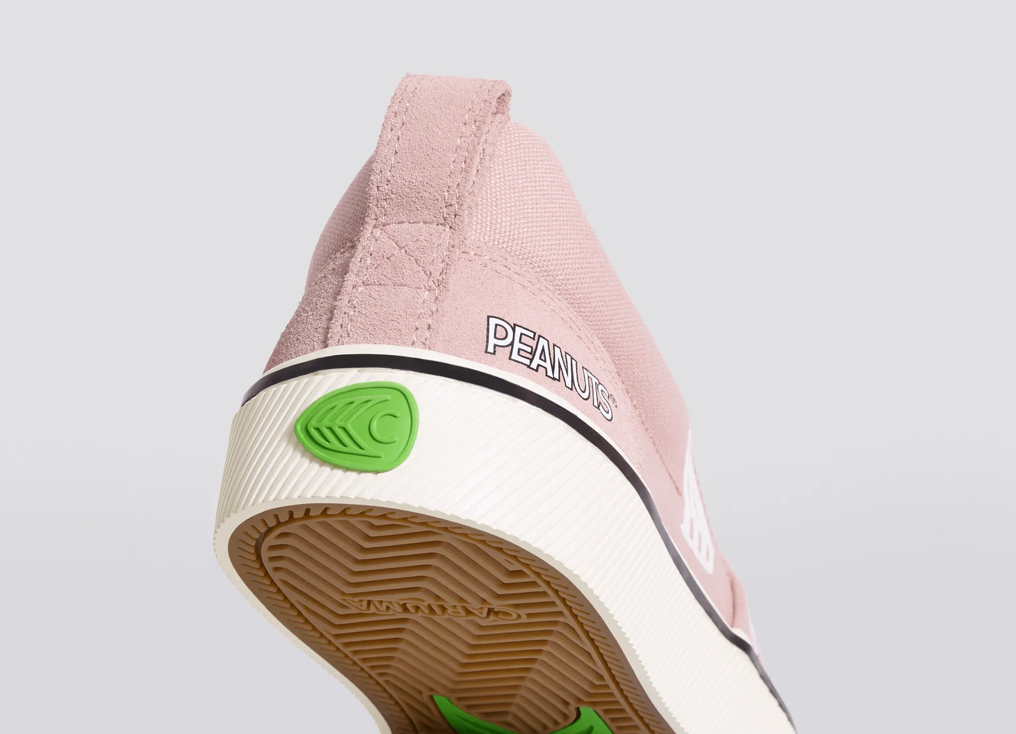 PEANUTS SLIP-ON PRO Snoopy Skate Rose Suede and Canvas Off-White Logo Women Sneaker