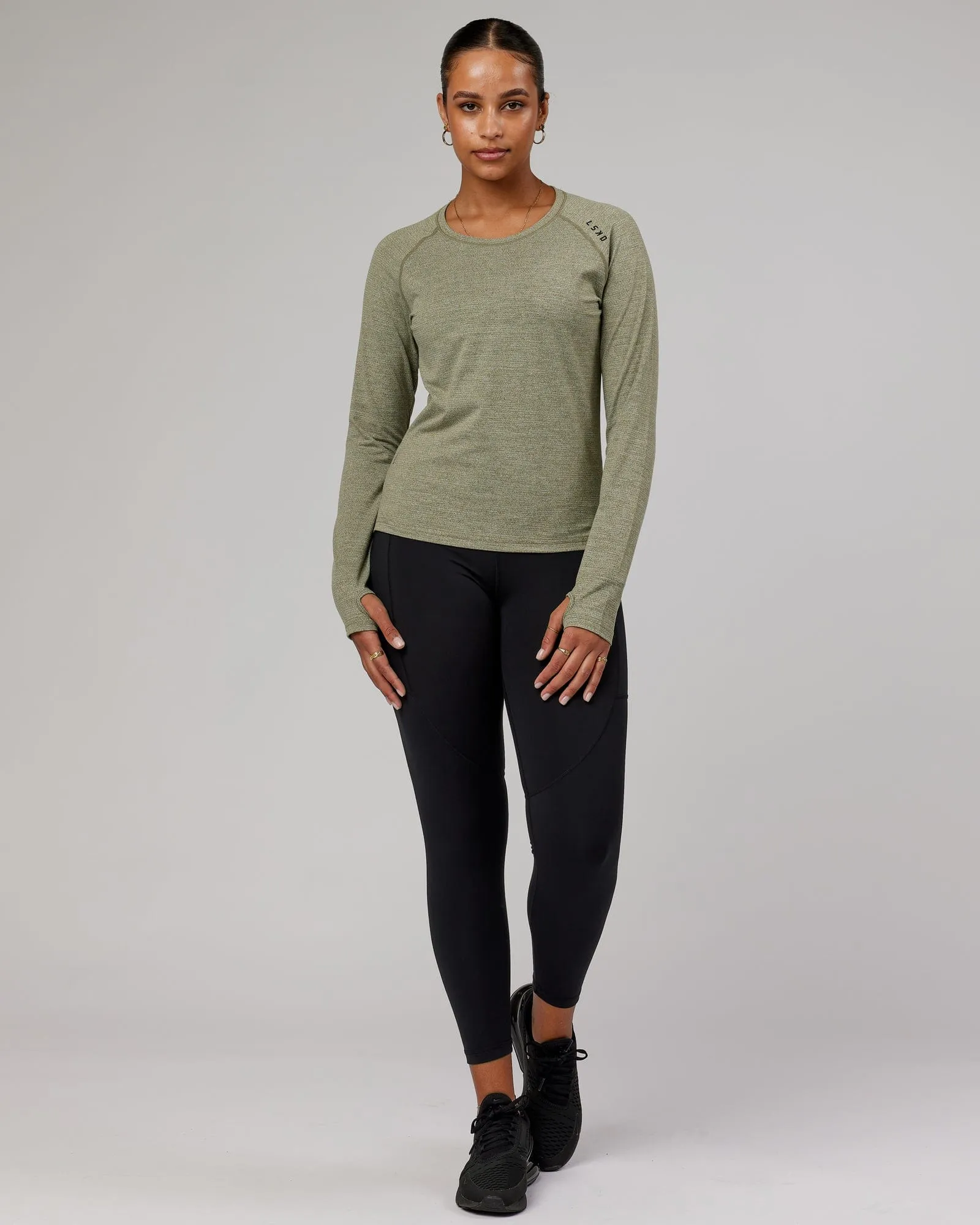 Perform VapourFLX LS Tee - Olive Marl