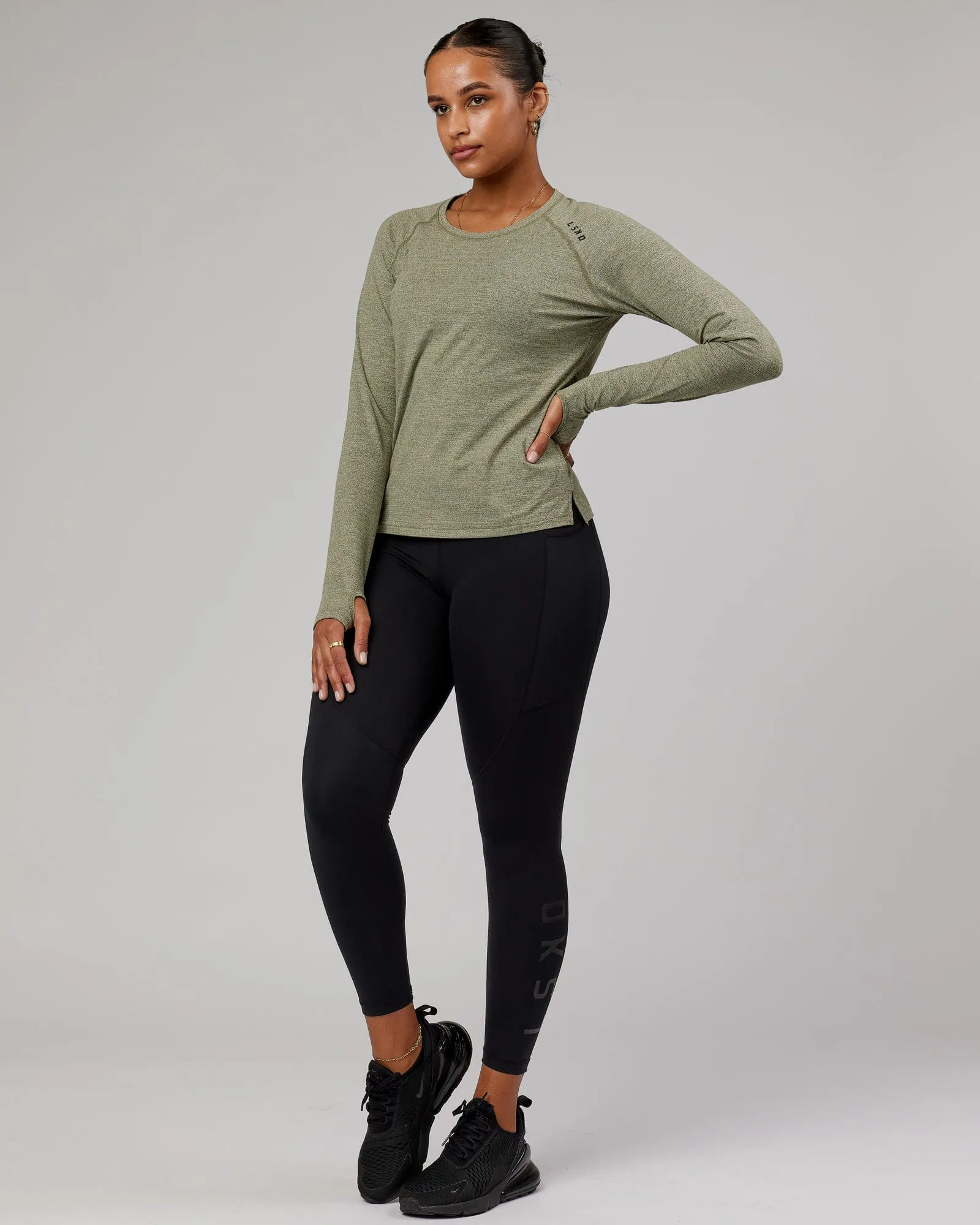 Perform VapourFLX LS Tee - Olive Marl