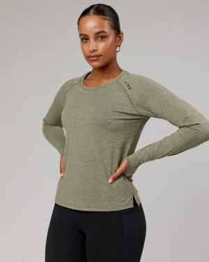 Perform VapourFLX LS Tee - Olive Marl