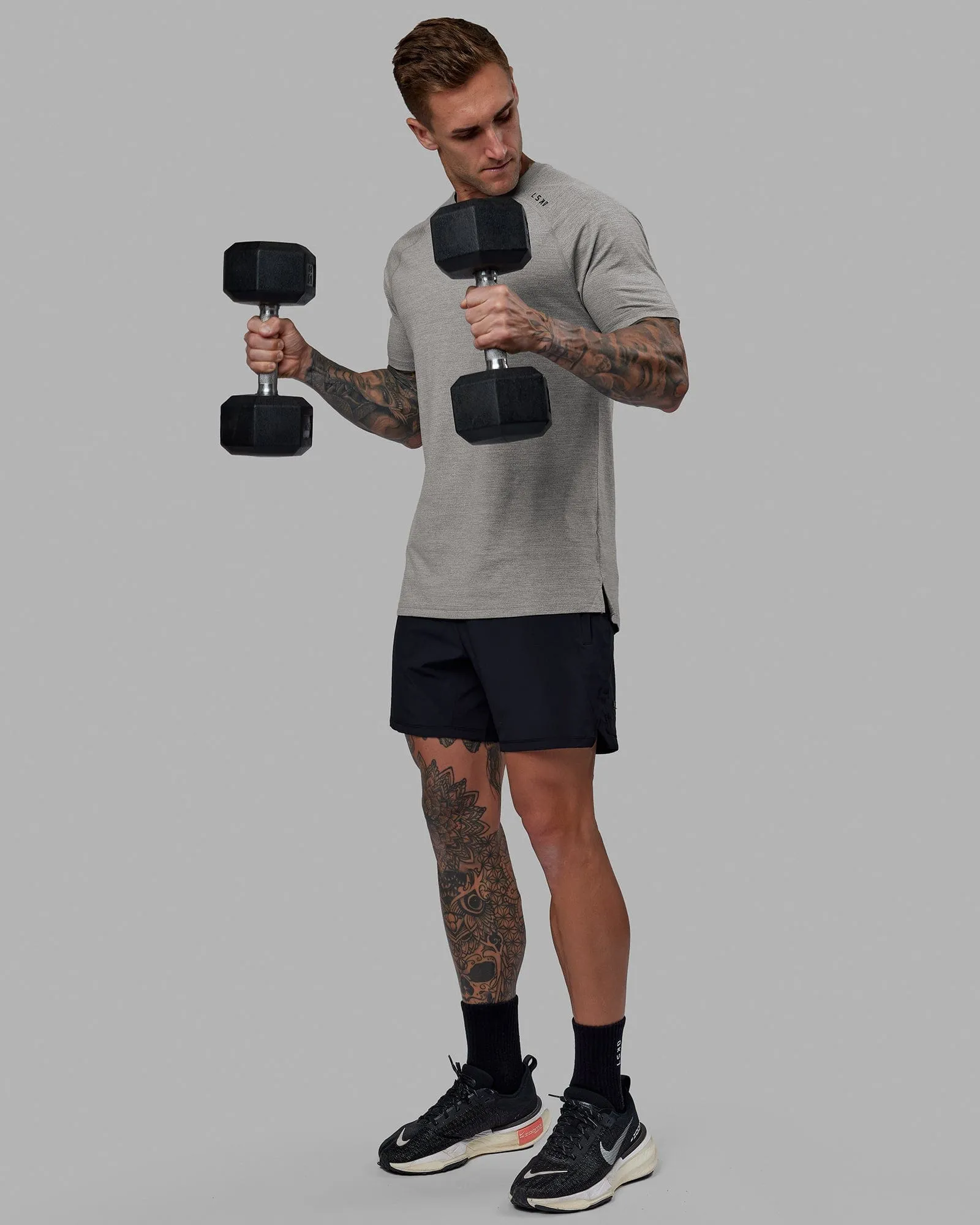 Perform VapourFLX Tee - Lt Grey Marl