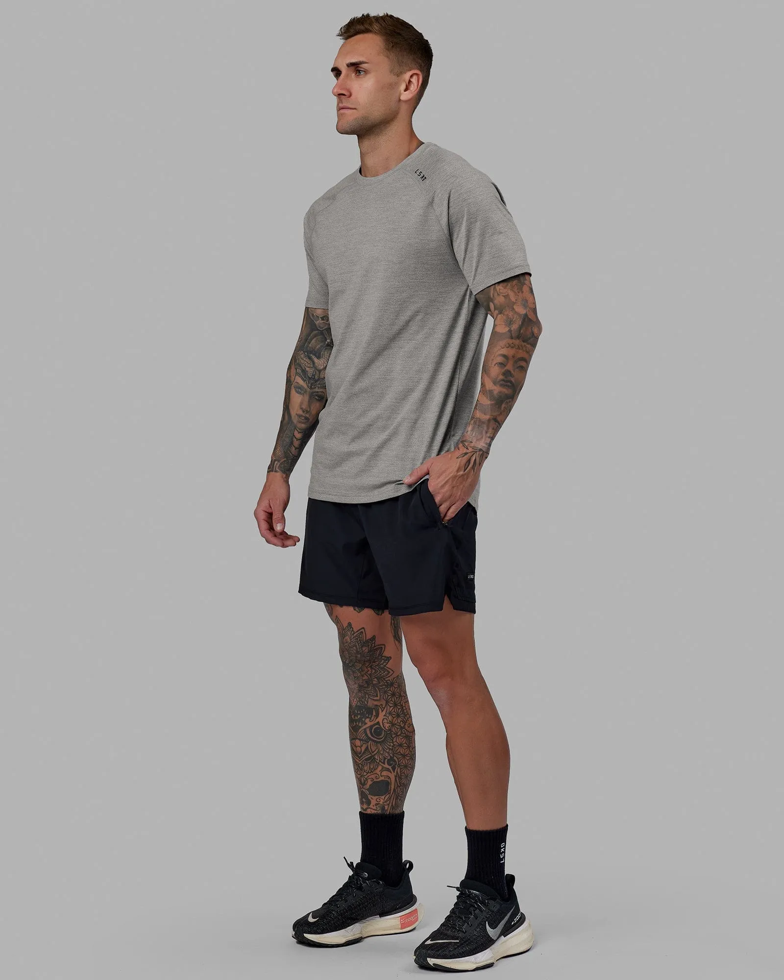 Perform VapourFLX Tee - Lt Grey Marl