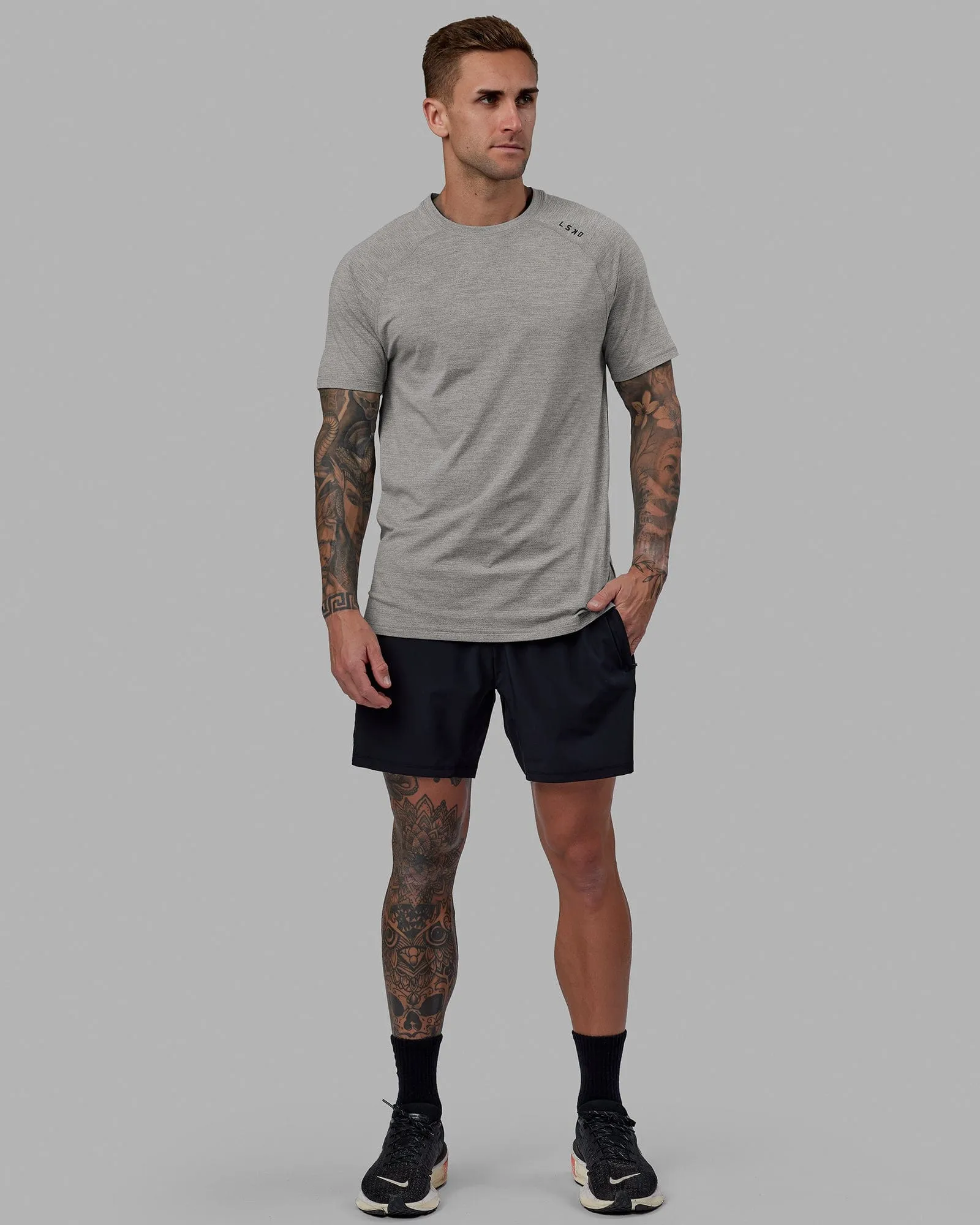 Perform VapourFLX Tee - Lt Grey Marl
