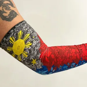 Philippine Floral Flag UV-Protection Arm Sleeves