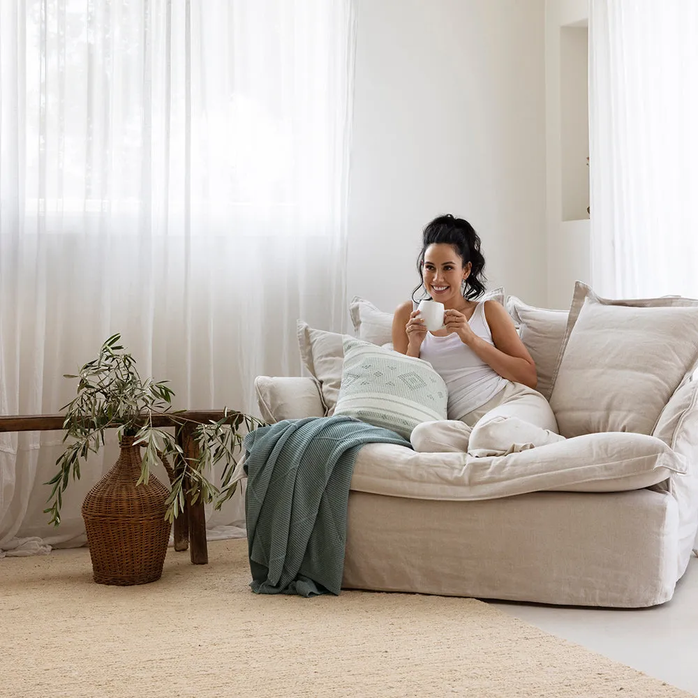 Phoenix Square Cushion - Eucalyptus