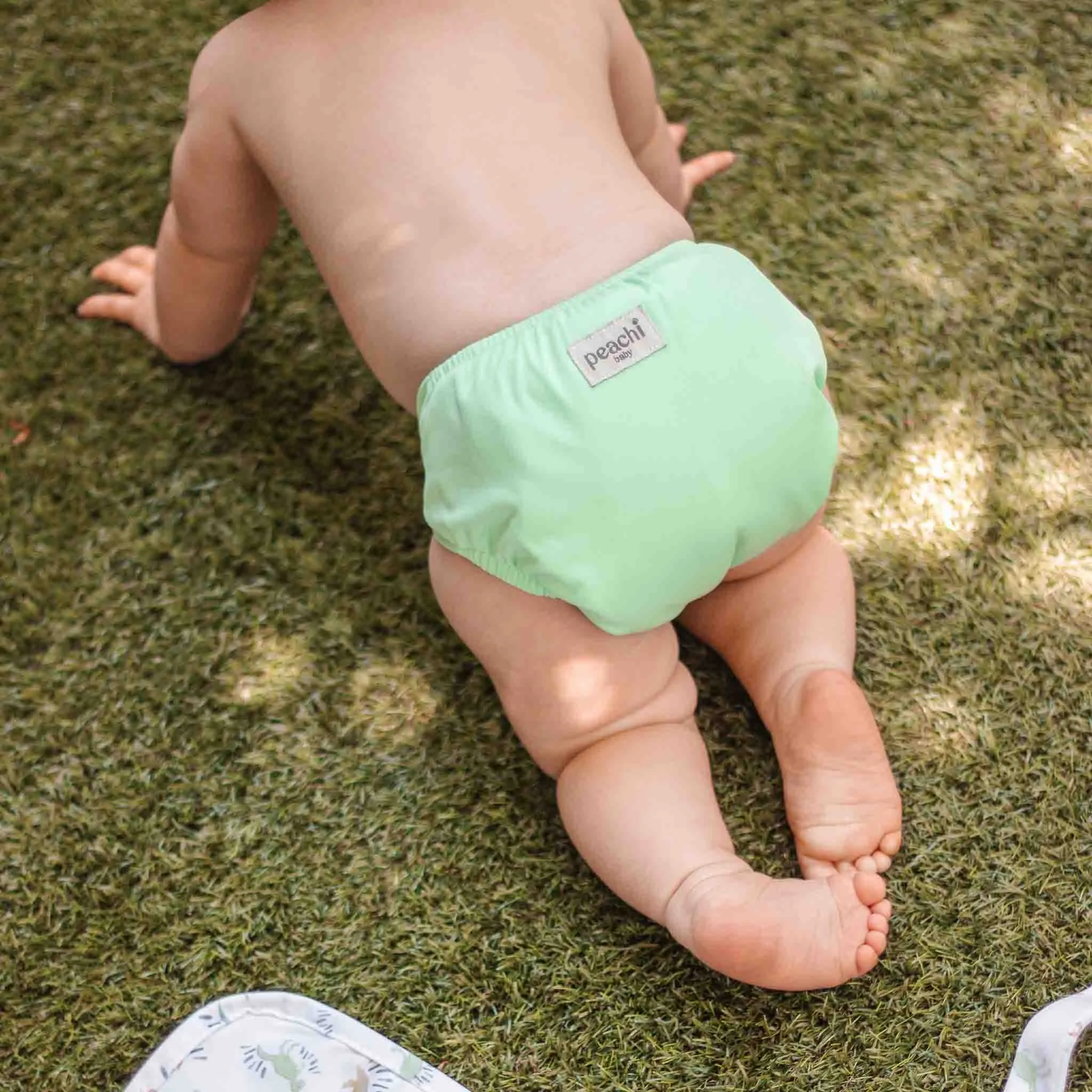 Plain Reusable Nappy Set - Apple