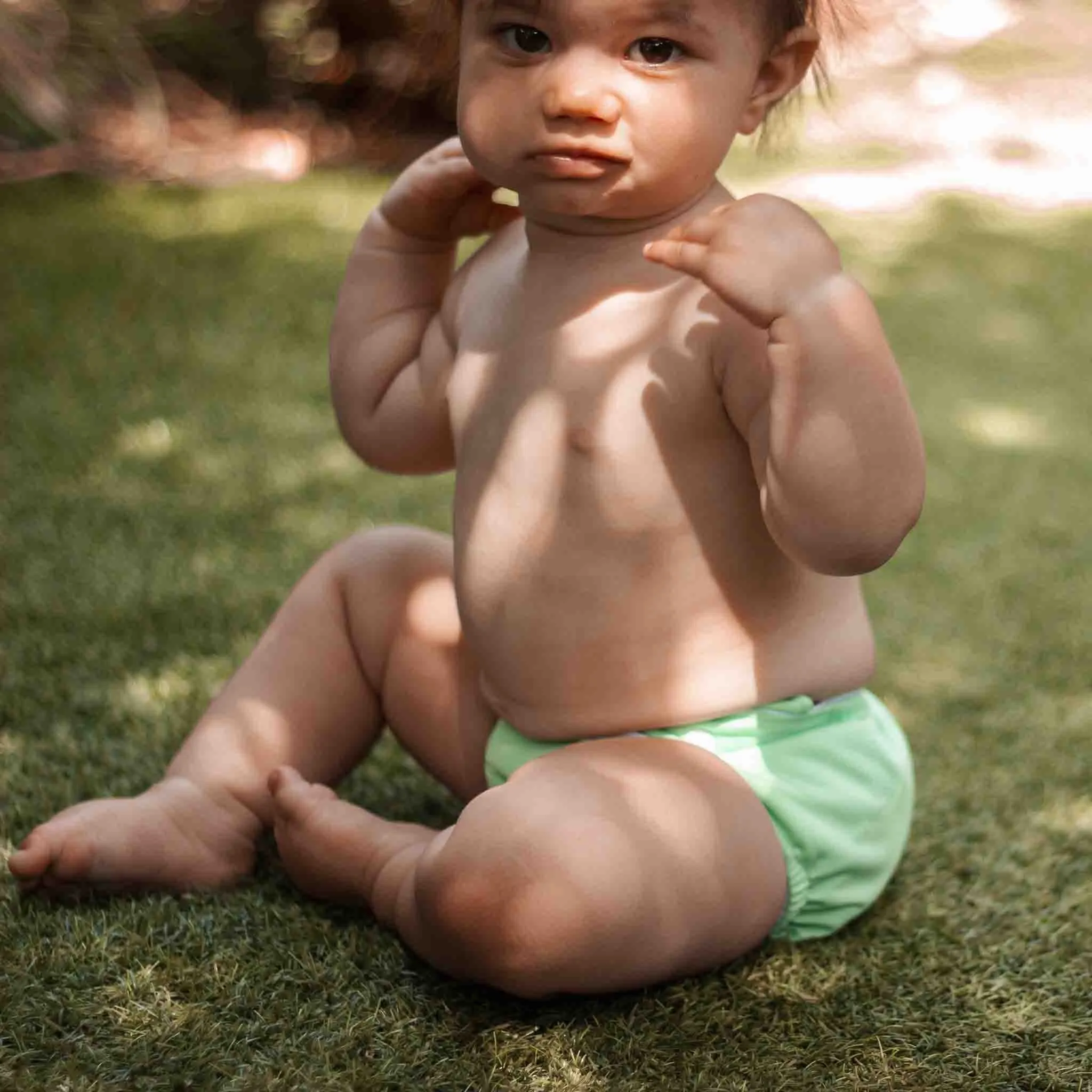 Plain Reusable Nappy Set - Apple
