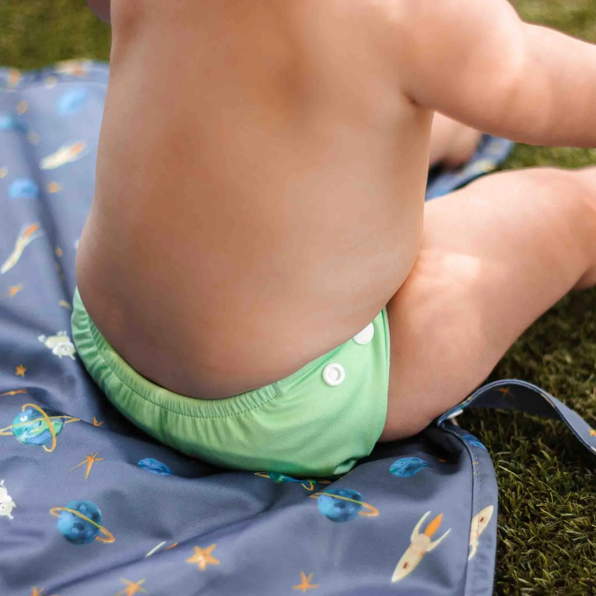 Plain Reusable Nappy Set - Apple