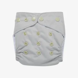 Plain Reusable Nappy Set - Fog