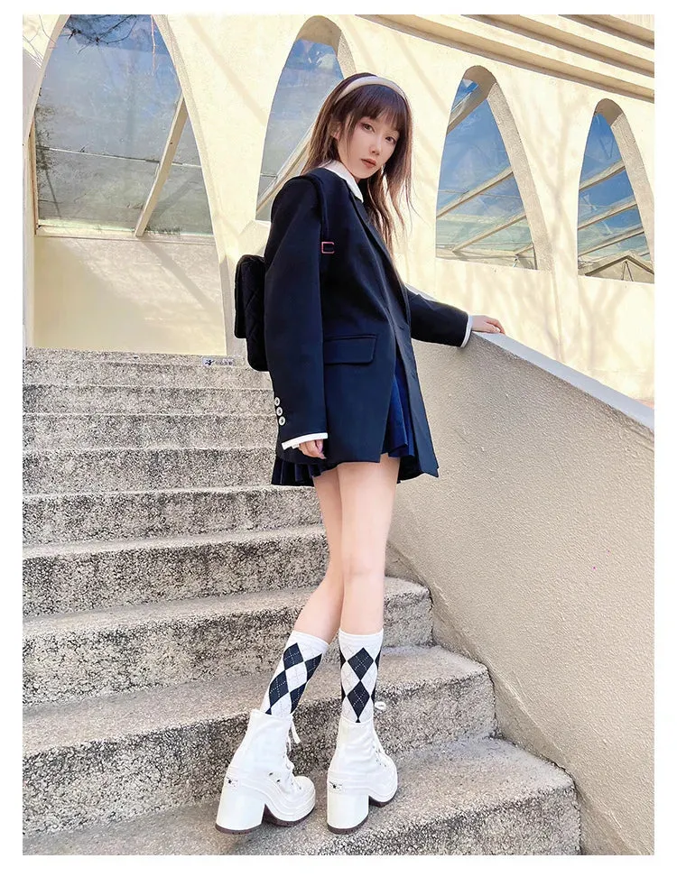 Platform Sneakers - Canvas Lace-Up Personalized Luxury Heels, Skateboard Style Casual Outdoor Fashion Shoes for Women