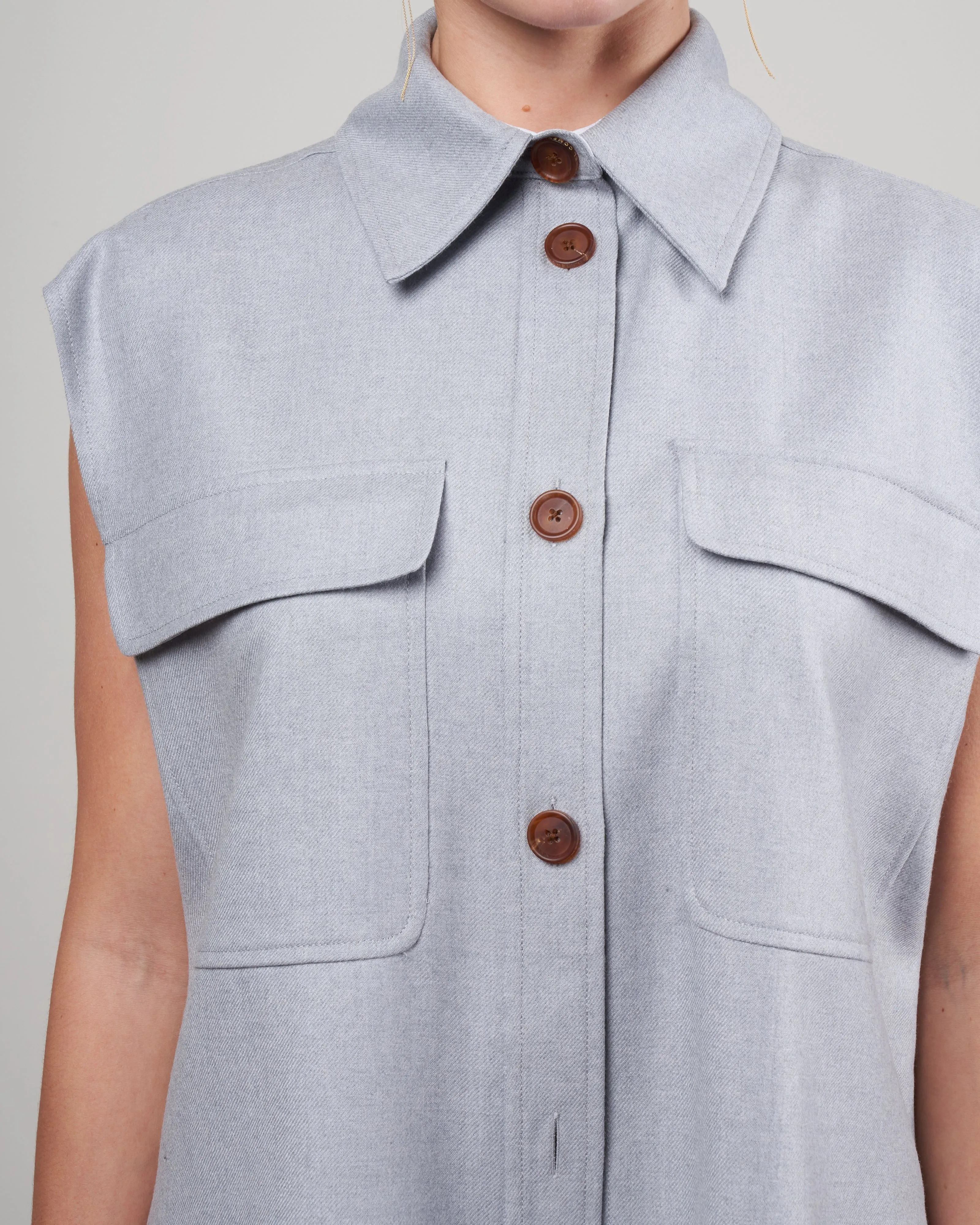 postav vest - heather grey