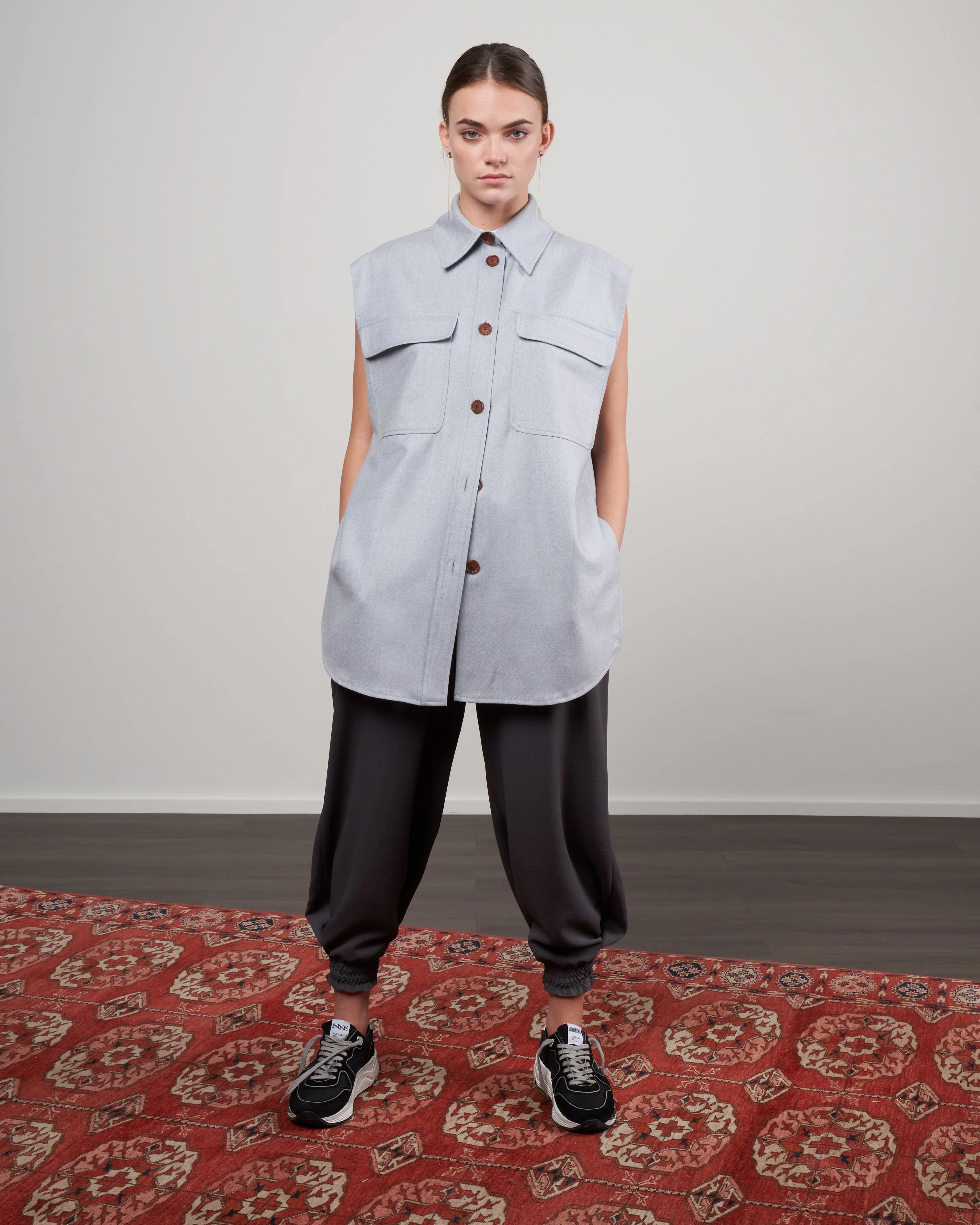 postav vest - heather grey