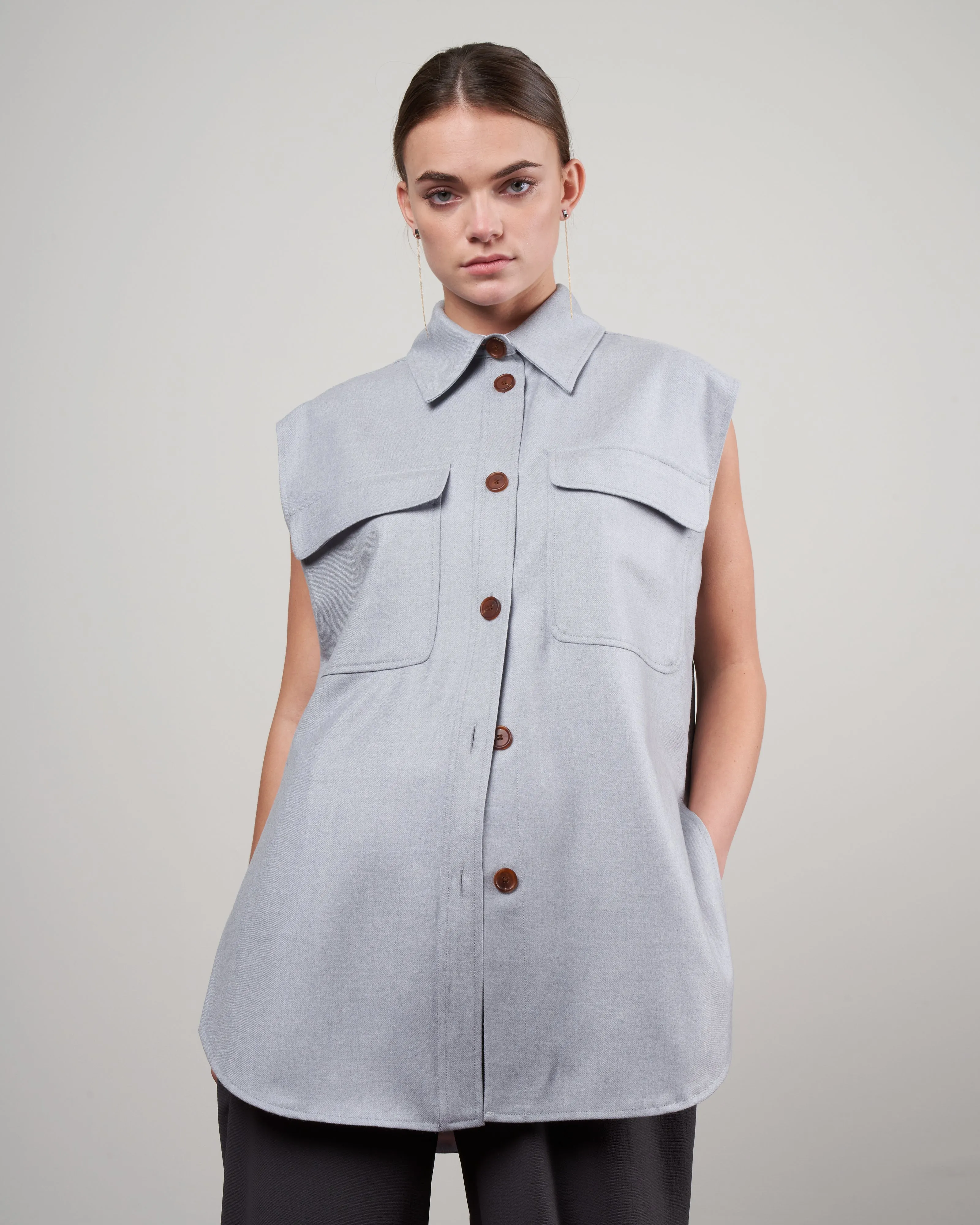 postav vest - heather grey