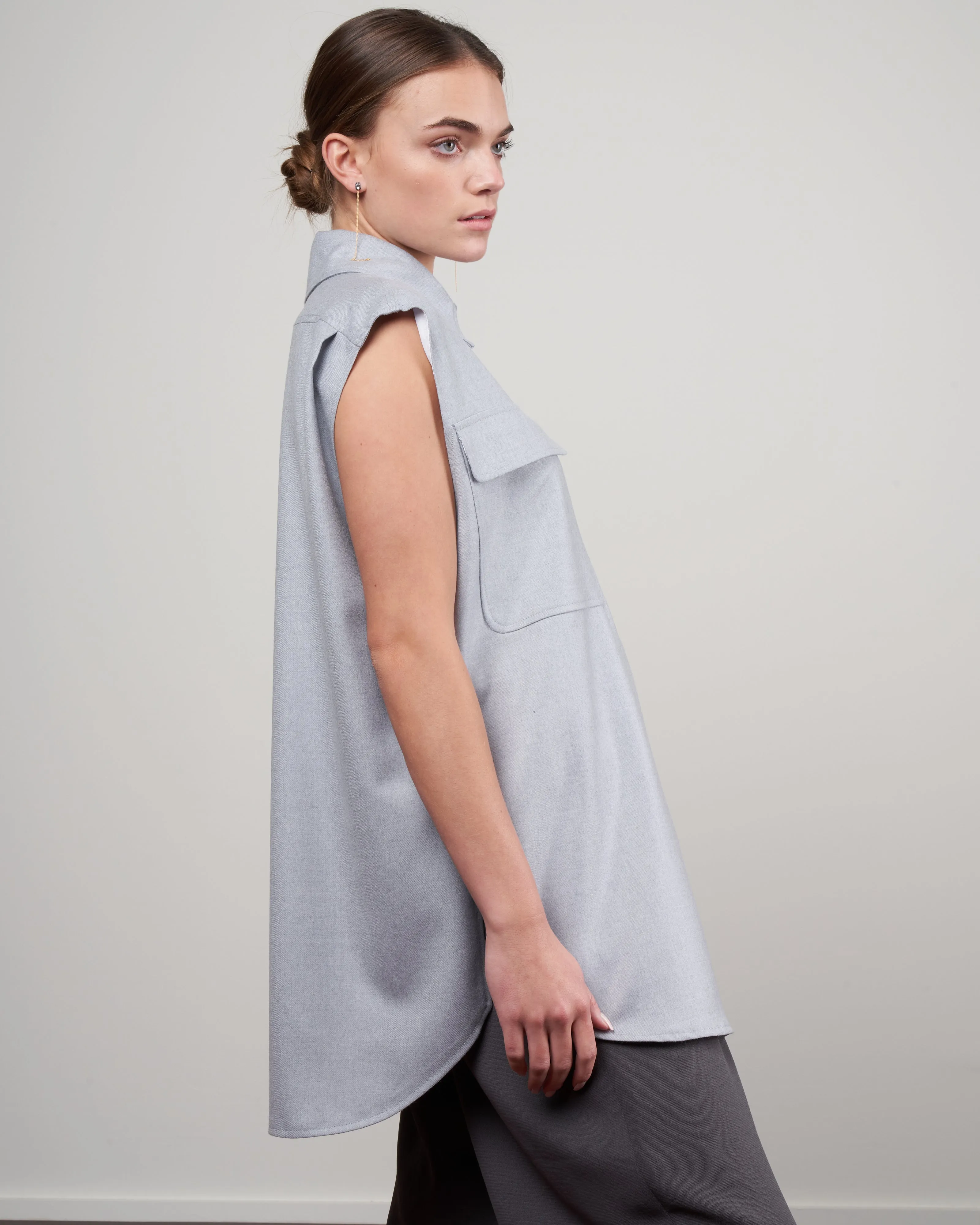 postav vest - heather grey