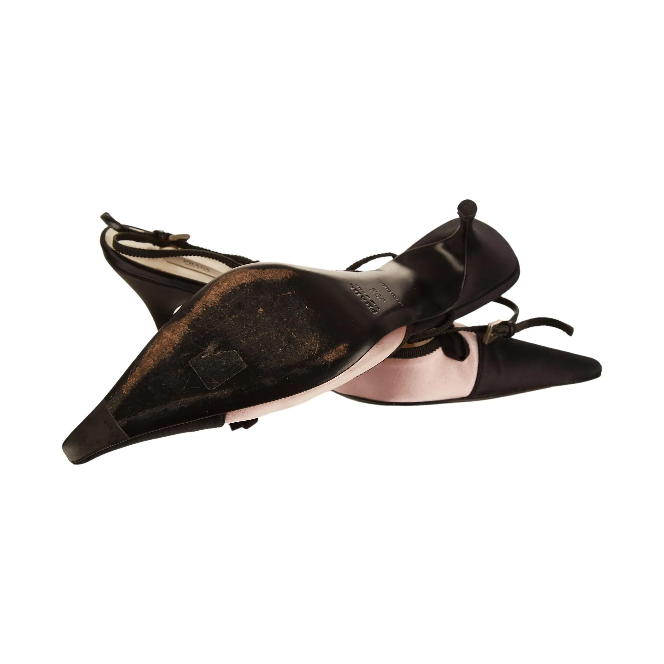 Prada Pink Silk Bow Heels