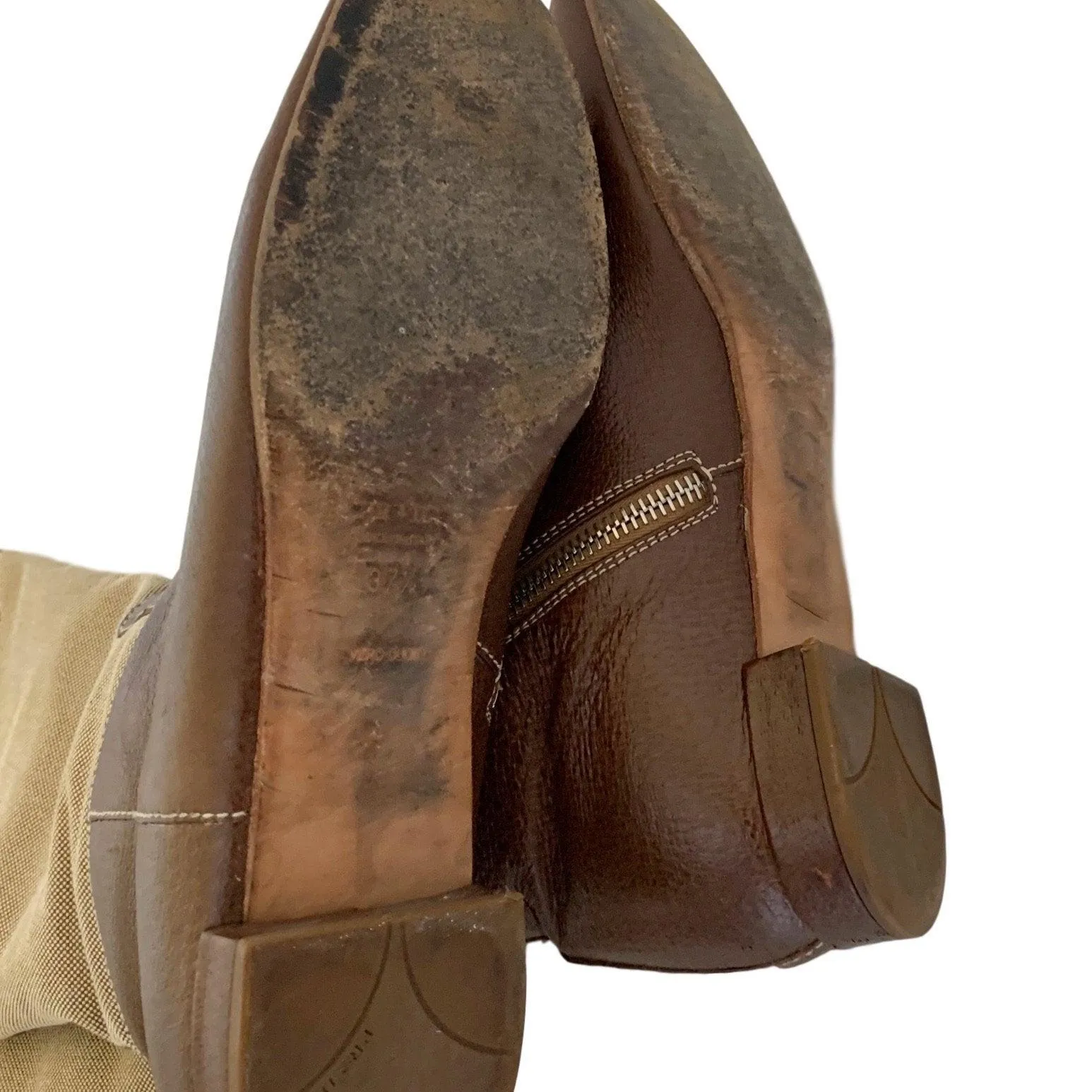 Prada Tan Knee Length Boots