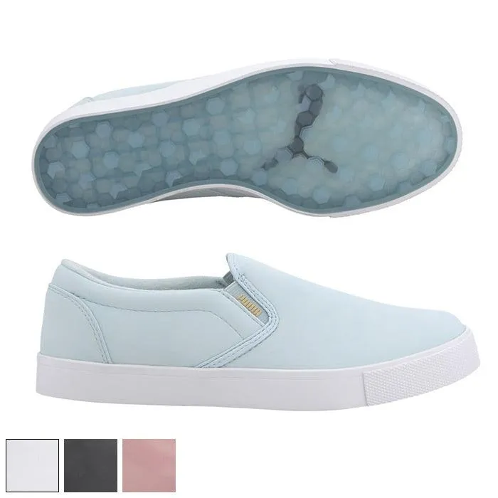 PUMA Ladies Tustin L Slip-On Golf Shoes 7.5 Omphalodes (193827-01)