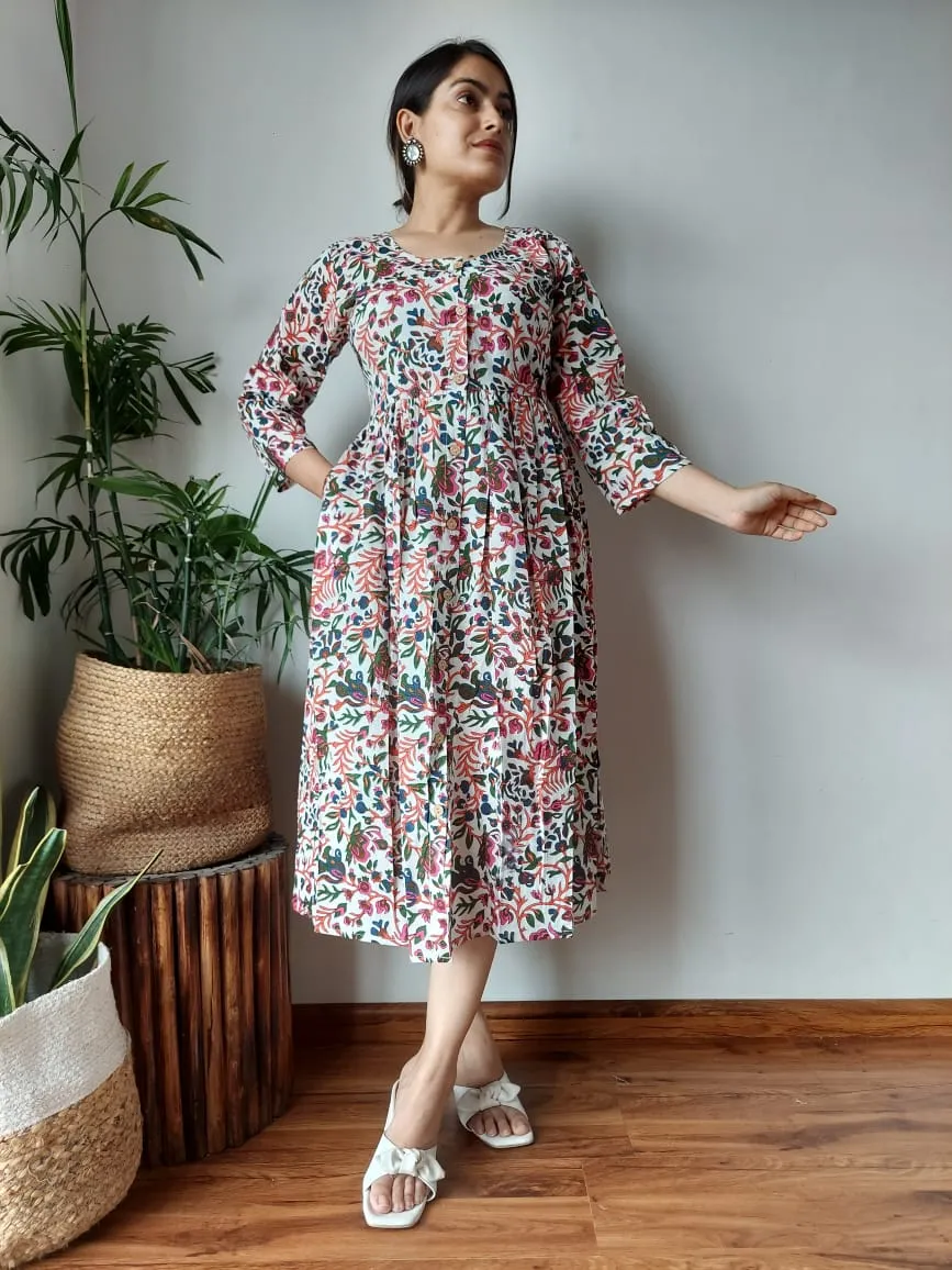 Pure Cotton Summer Long Dress