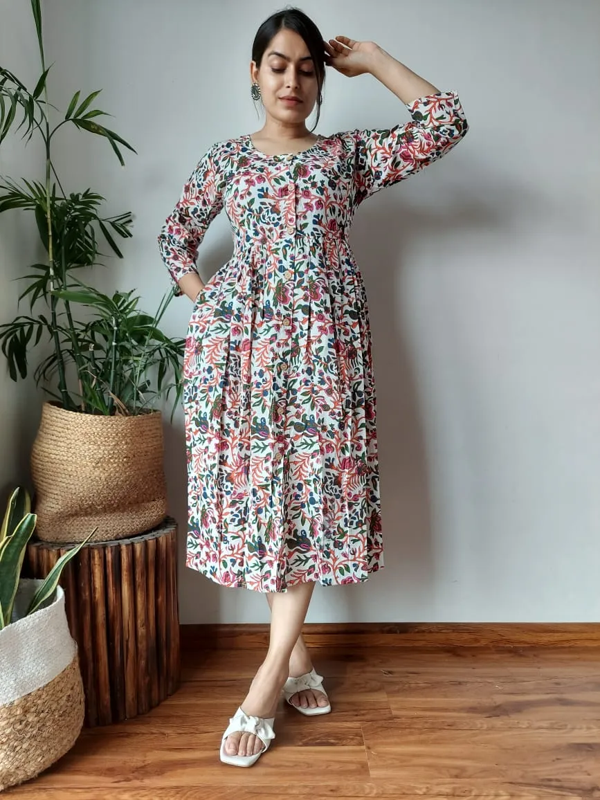 Pure Cotton Summer Long Dress
