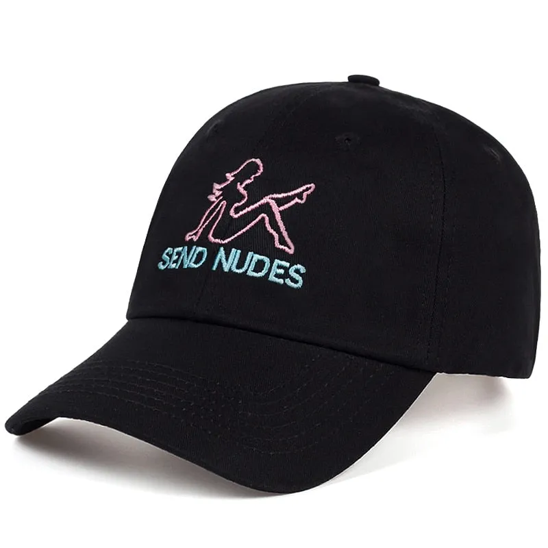 "SEND NUDES" Casquette Streetwear Noir - URB1™