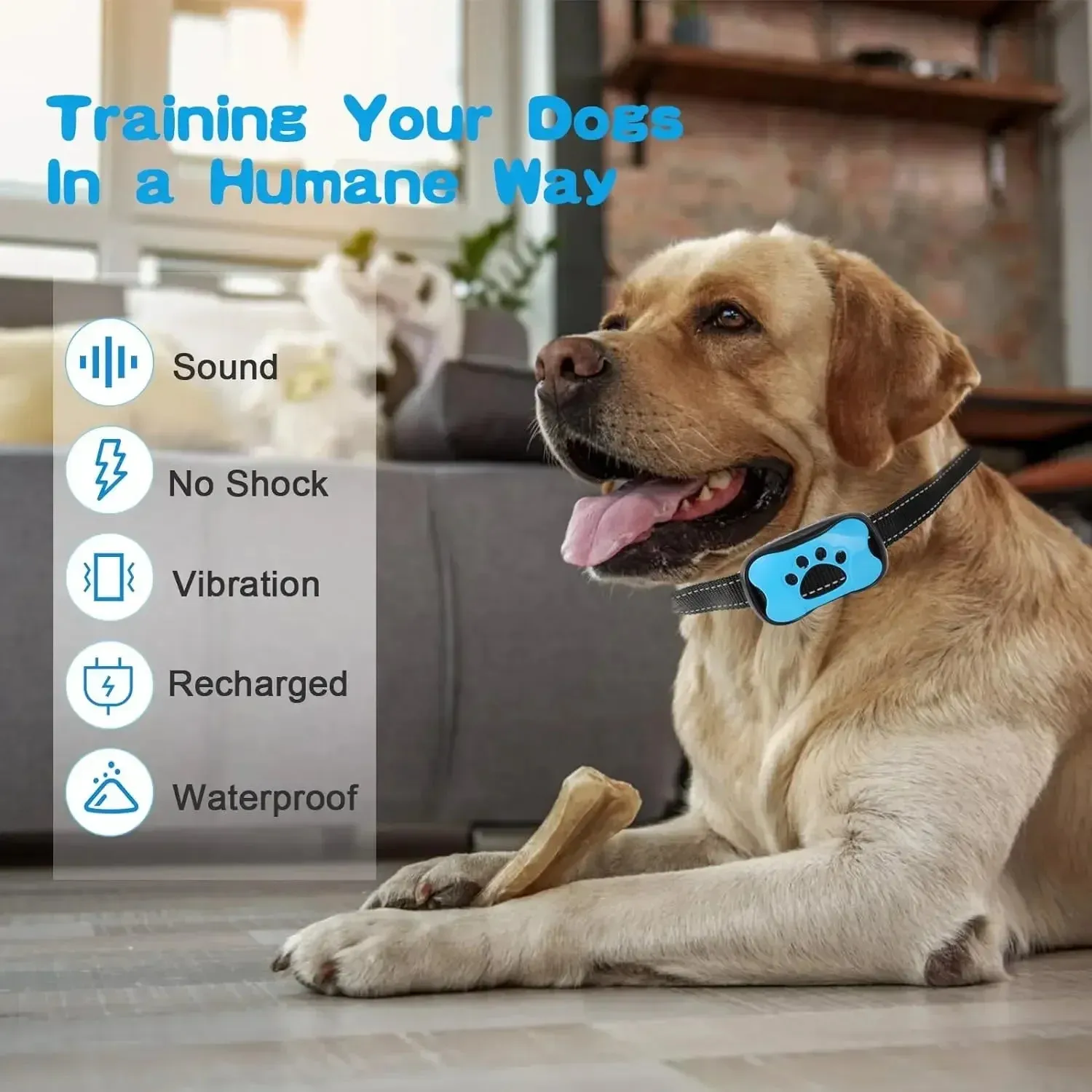 Rechargeable Ultrasonic Anti Bark Dog Training Collar