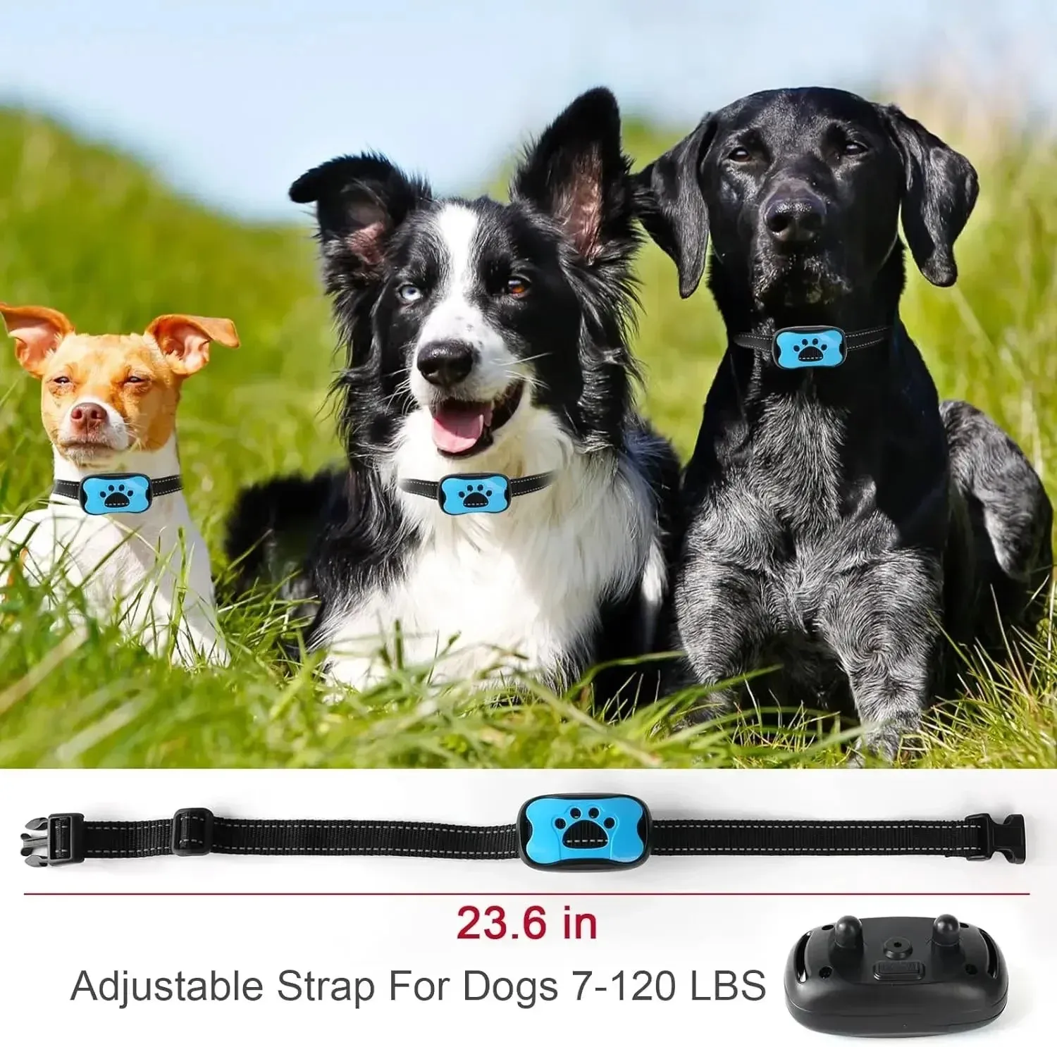 Rechargeable Ultrasonic Anti Bark Dog Training Collar