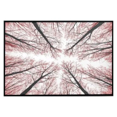 Red Branches Framed Canvas