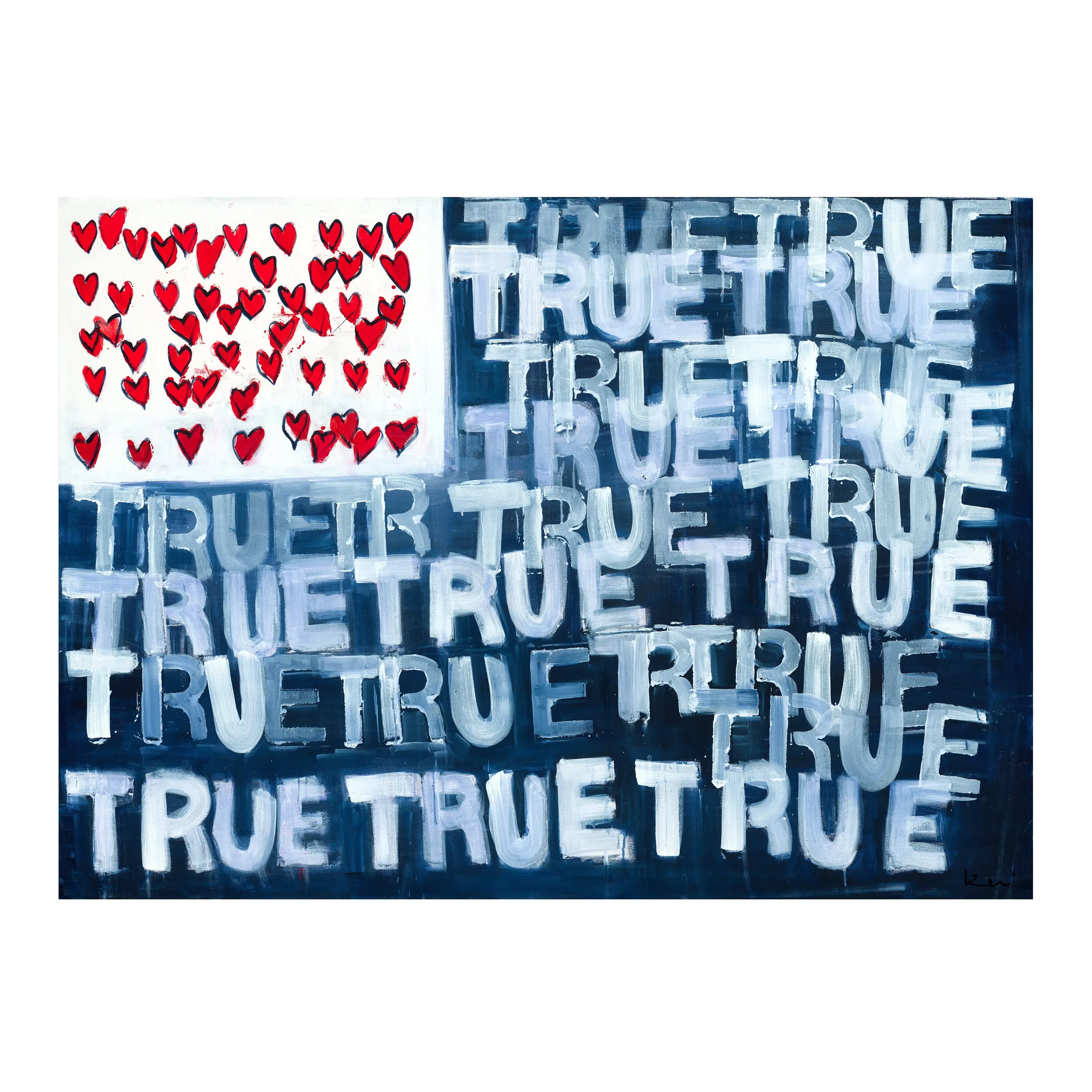 Red, White   True Flag Art Print
