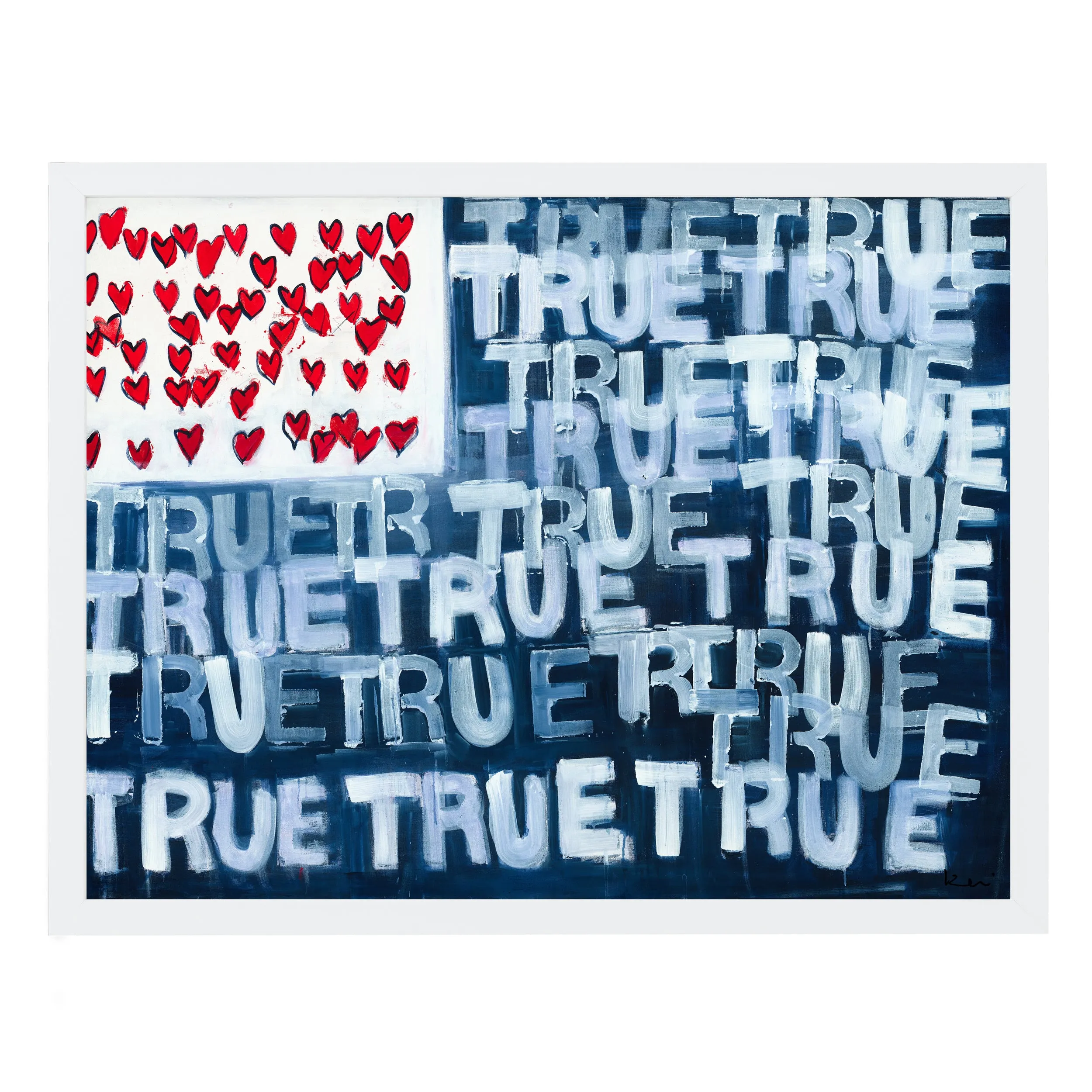 Red, White   True Flag Art Print