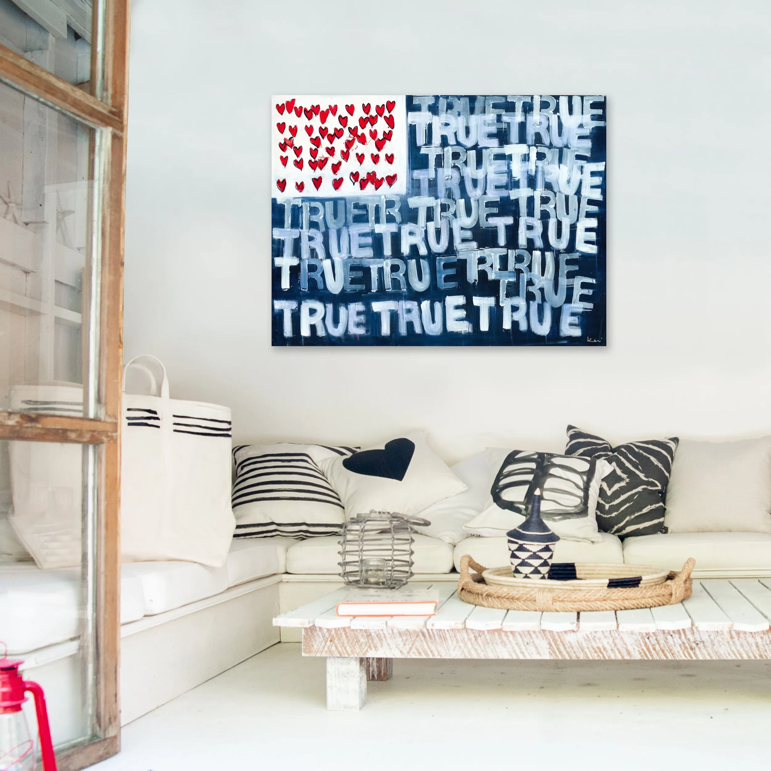 Red, White   True Flag Art Print