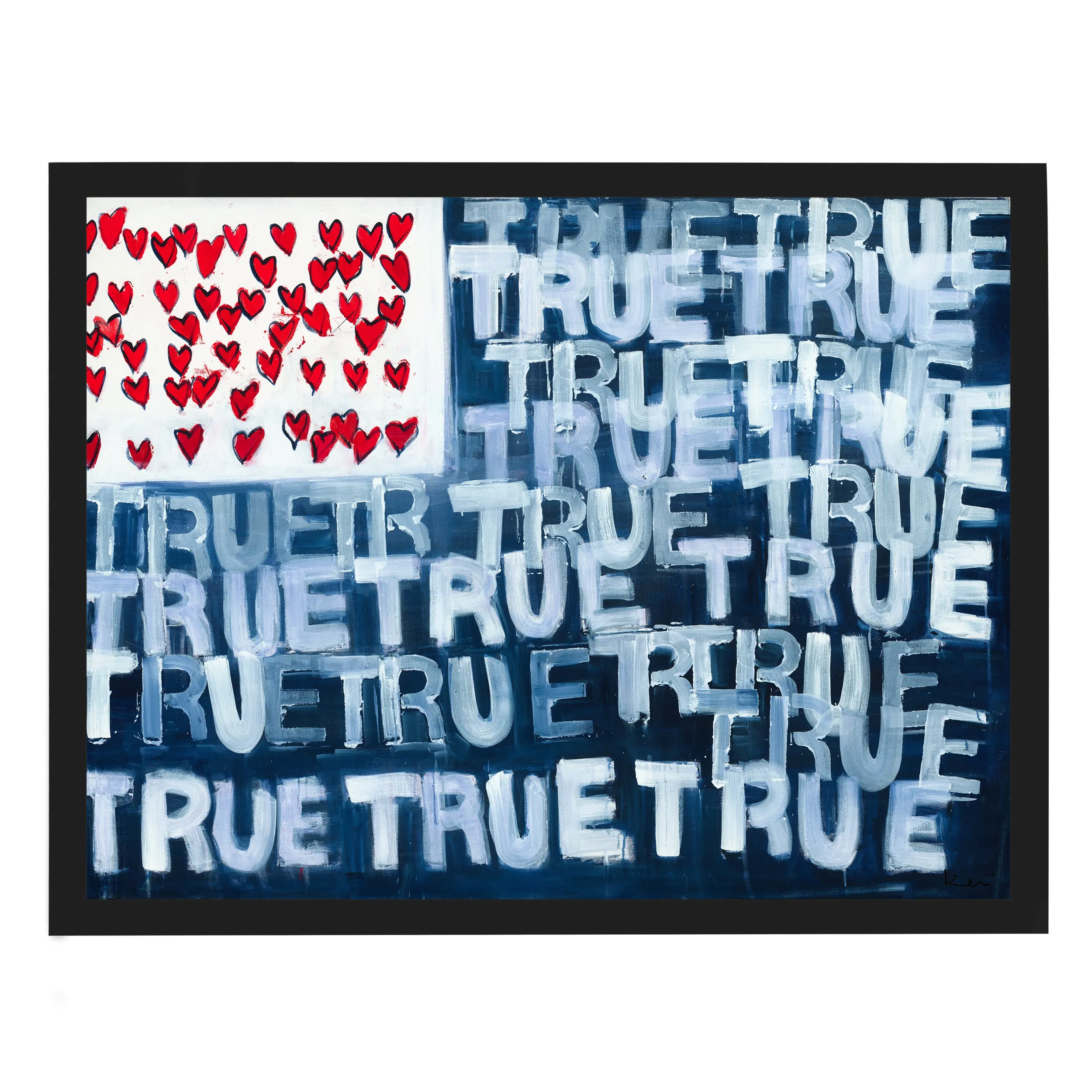 Red, White   True Flag Art Print