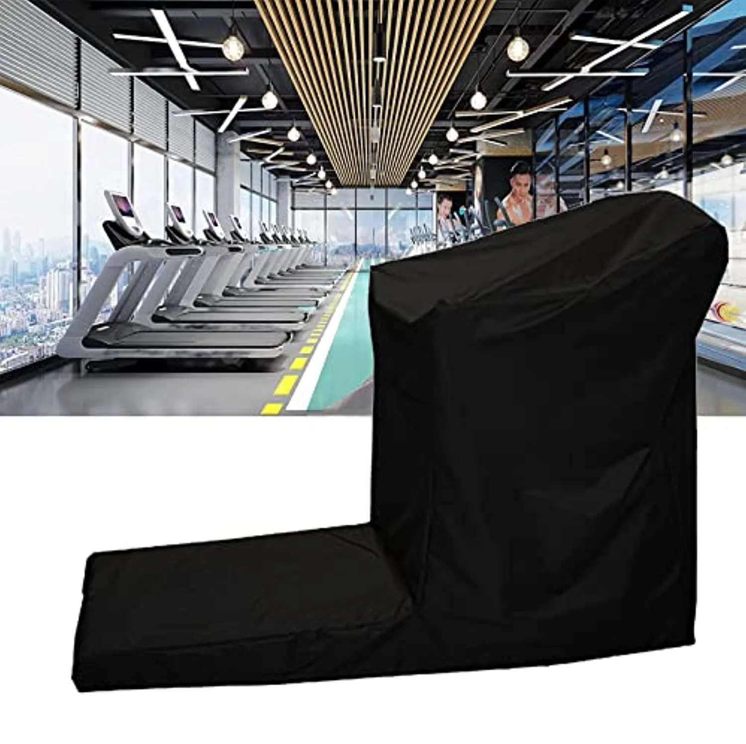 RHDFKOD Treadmill Protective Cover, Not Foldable Running Machine Protective Cover Waterproof Oxford Cloth Fitness Equippment Cover for Indoor Outdoor