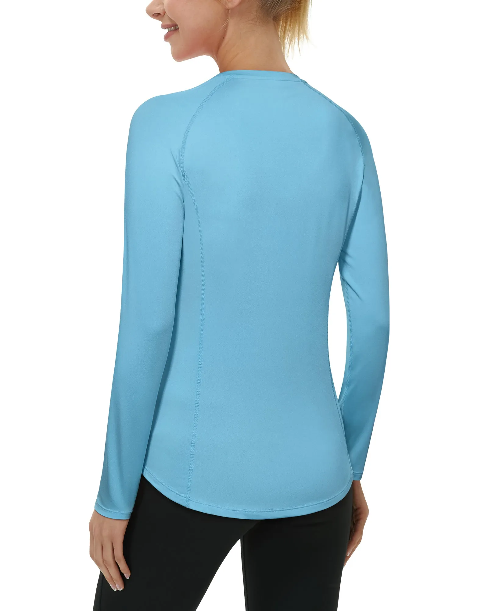 Roadbox Women's Long Sleeve UV Sun Shirts UPF 50  Workout Swim Rash Guard Tops