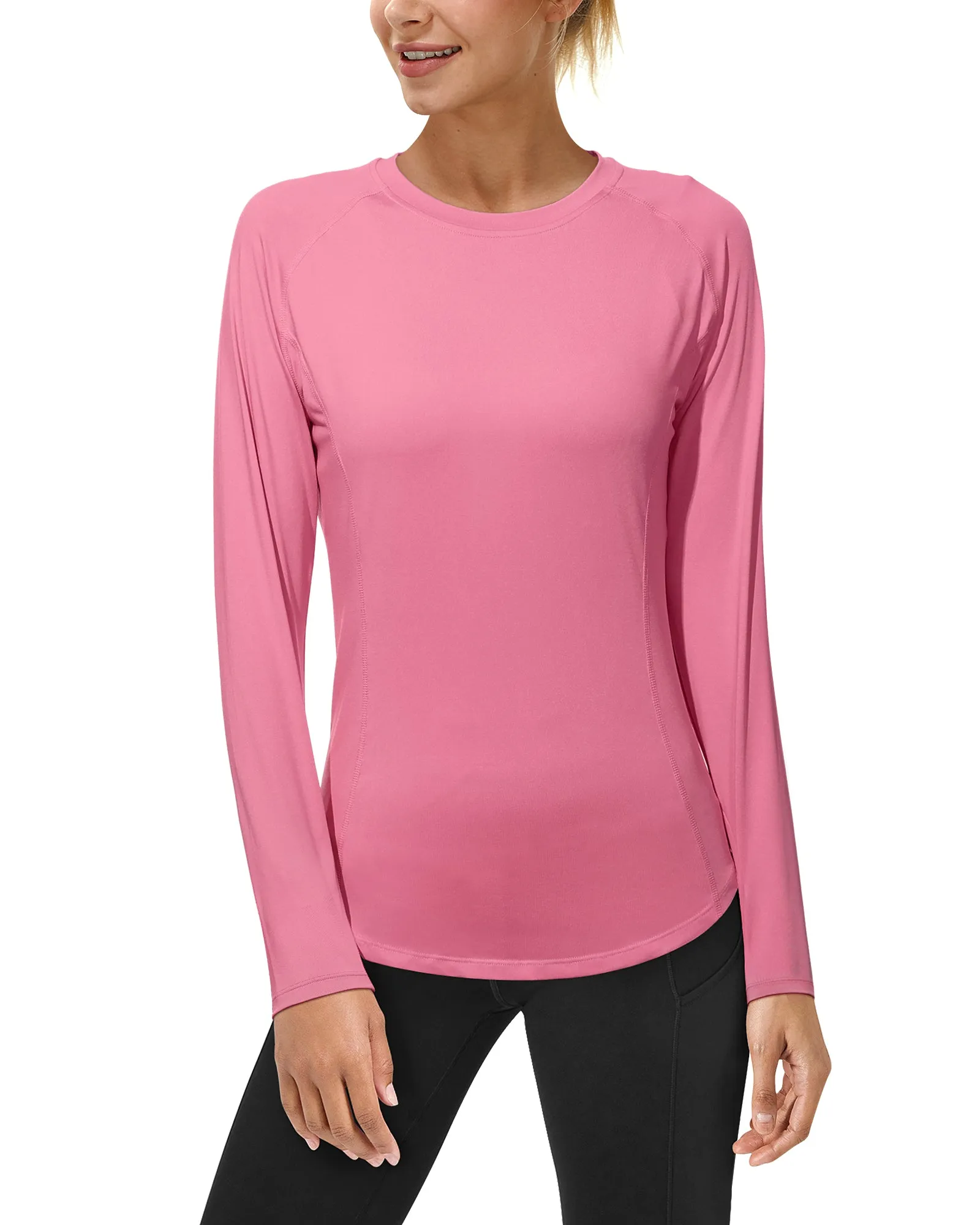 Roadbox Women's Long Sleeve UV Sun Shirts UPF 50  Workout Swim Rash Guard Tops