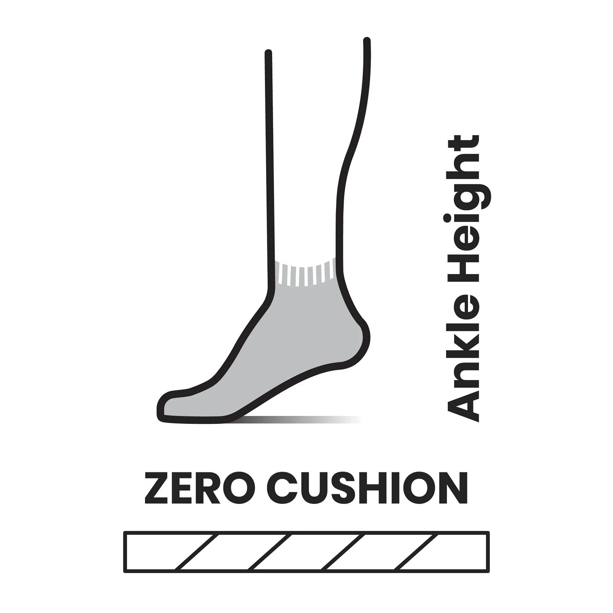 Run Zero Cushion Ankle Socks - SW001653