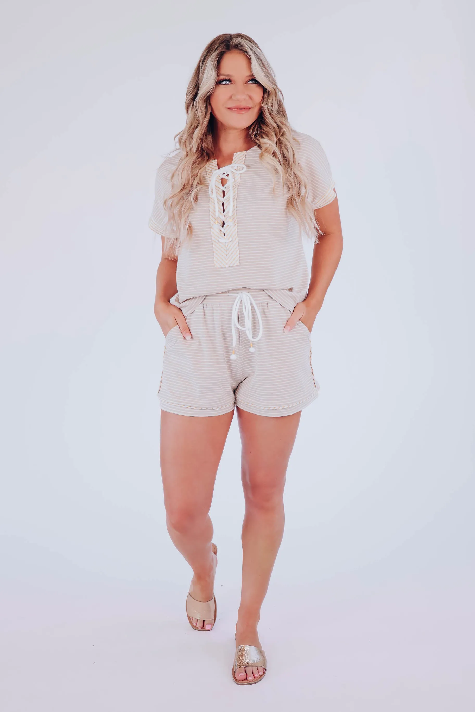 Saylor Bay Striped Short Set