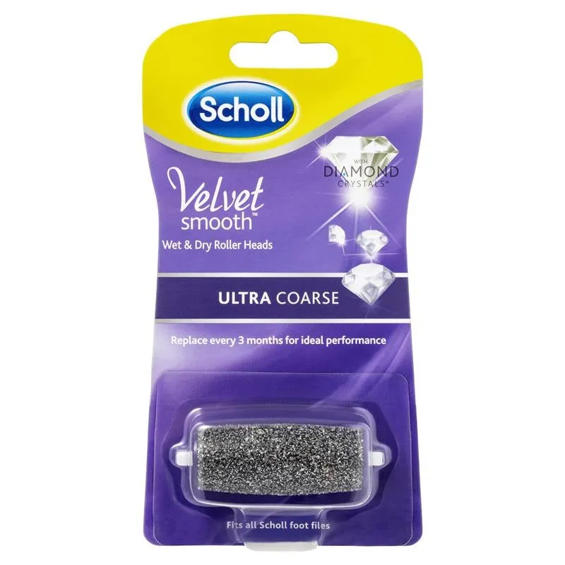 Scholl Velvet Smooth Wet & Dry Roller Heads Ultra Coarse