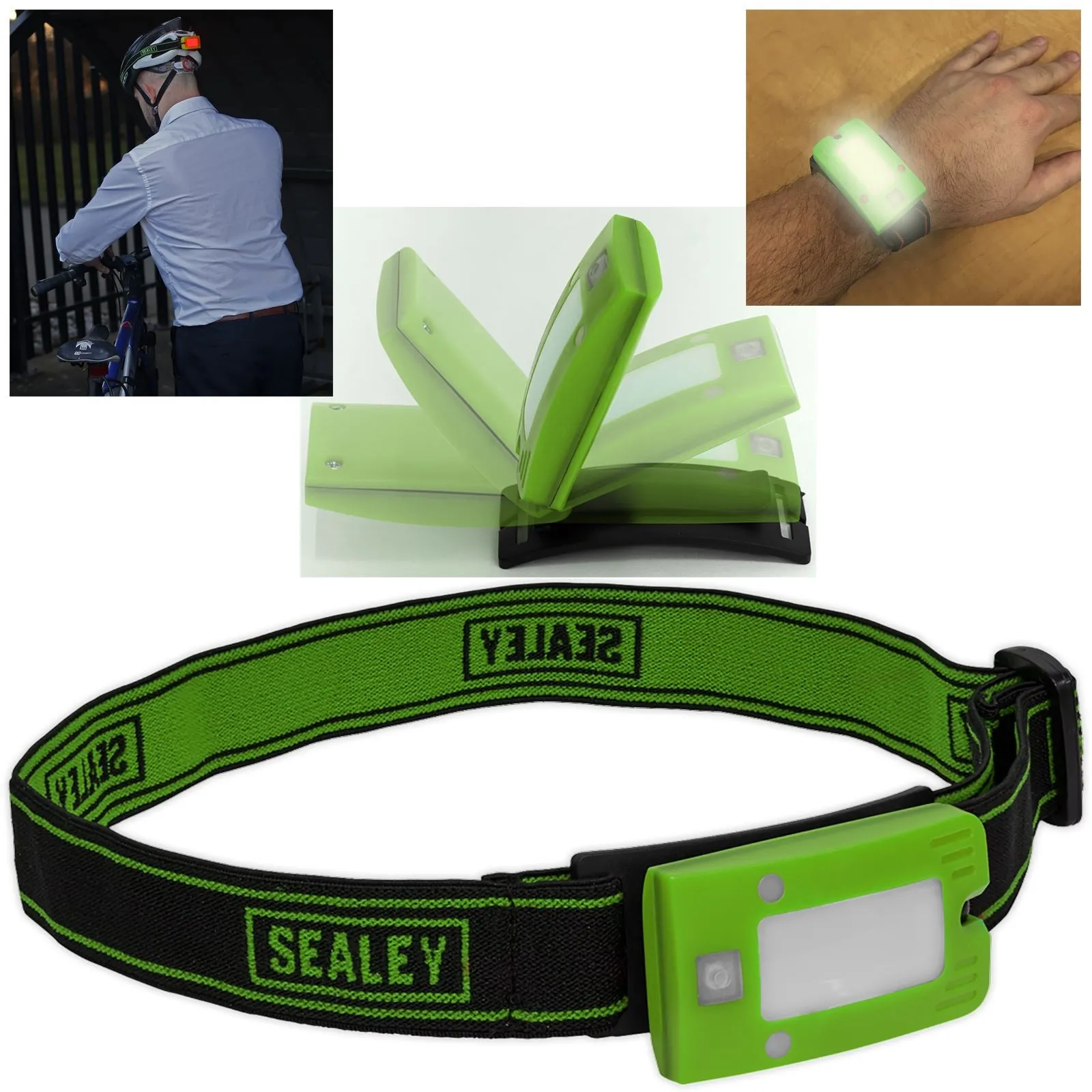 Sealey Rechargeable Head Torch 2W COB LED Auto Sensor 160 Lumens