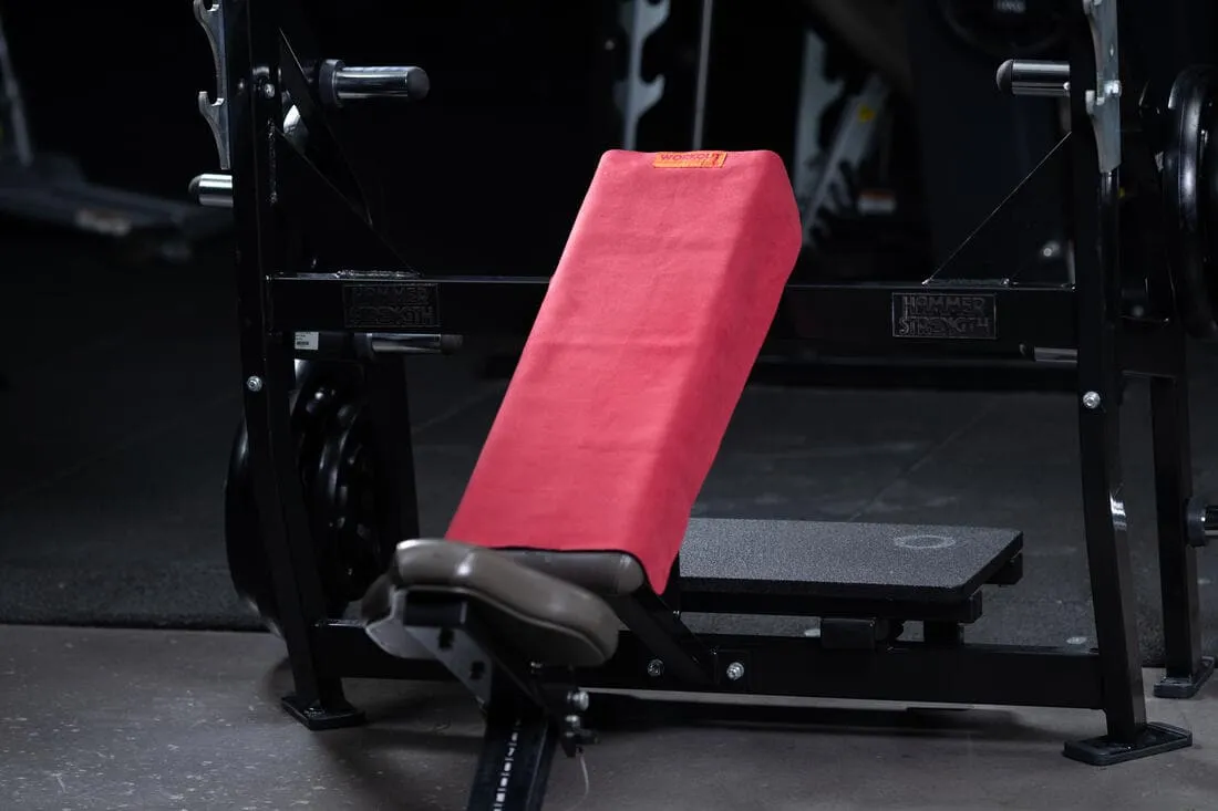 Serviette de musculation antidérapante bordeaux