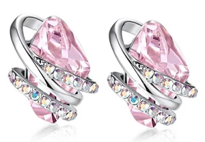 Silver October Birthstone Stud Earrings